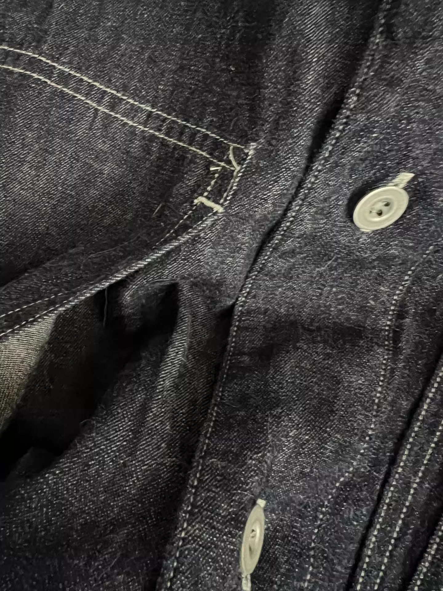 Nigel Cabourn Nigel Cabourn Denim Patchwork Short Shirt Size US M / EU 48-50 / 2 - 6 Thumbnail