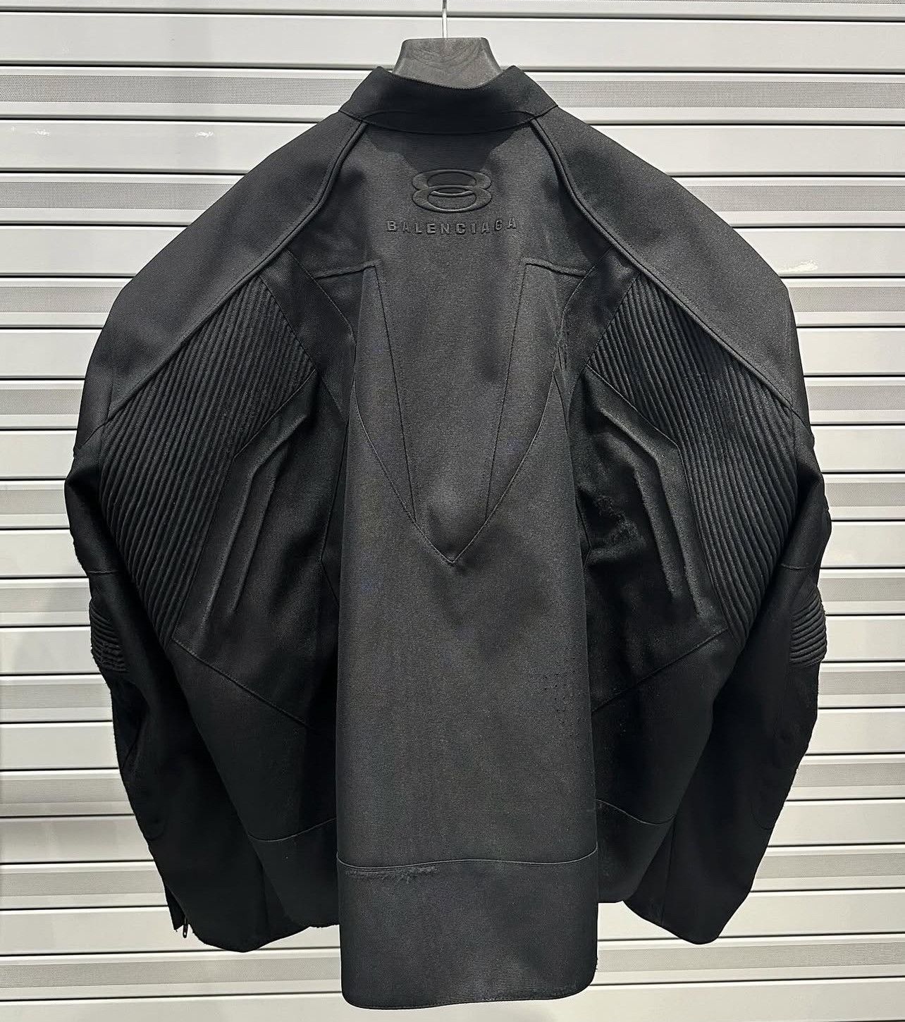 Balenciaga Distressed Worn Out Effect Canvas Unity Biker Jacket Size US XL / EU 56 / 4 - 3 Thumbnail