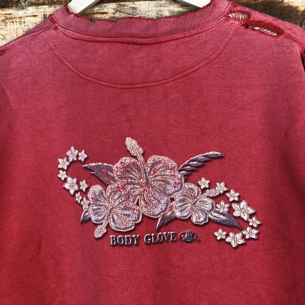 Body Glove Body Glove faded ripped vintage thrased Sweatshirt #A1384 Size US M / EU 48-50 / 2 - 2 Thumbnail