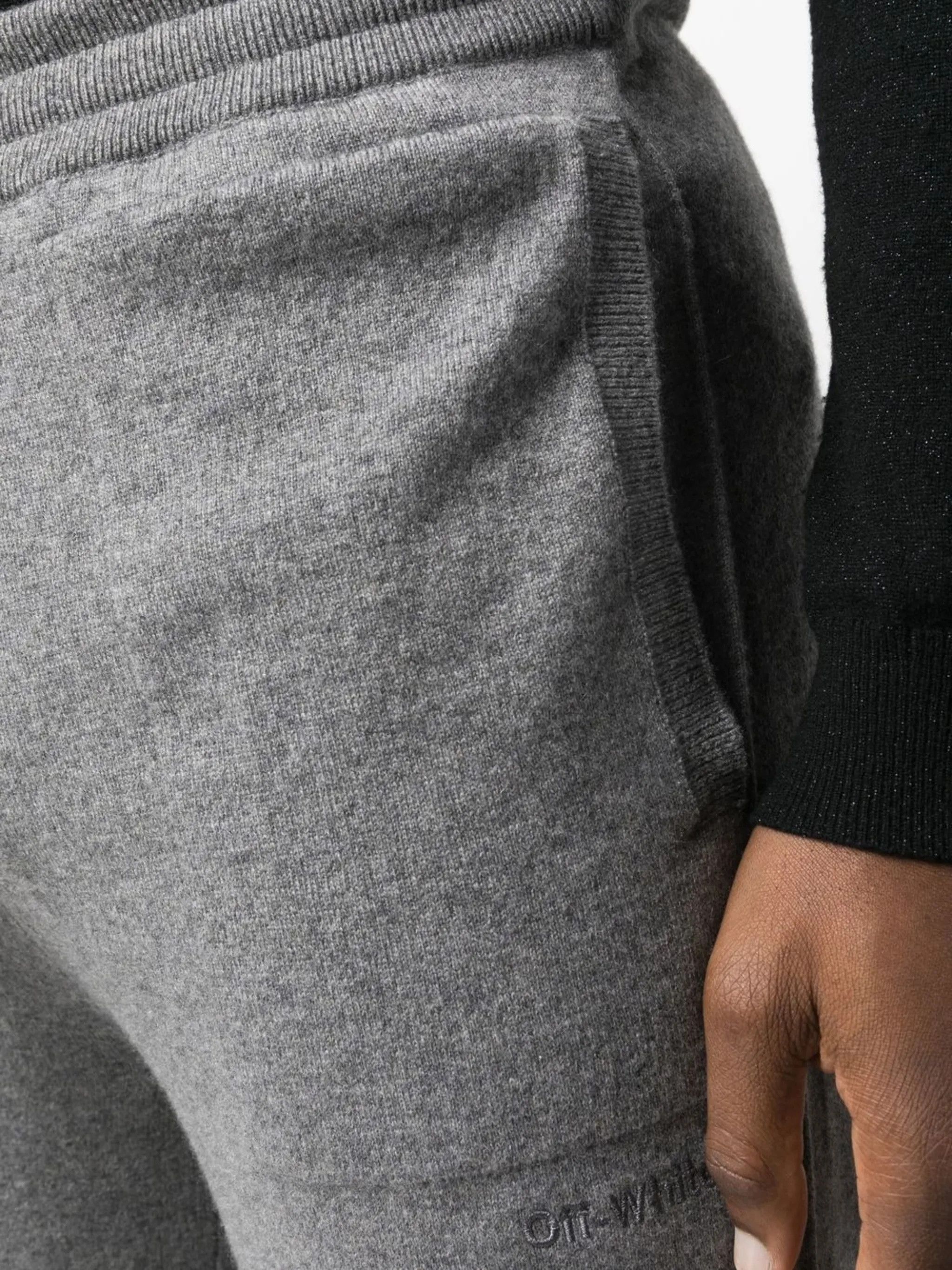 Off-White o1gr1nt0125 For All Knit Cashmere Pant in Medium Grey Size US 30 / EU 46 - 5 Thumbnail