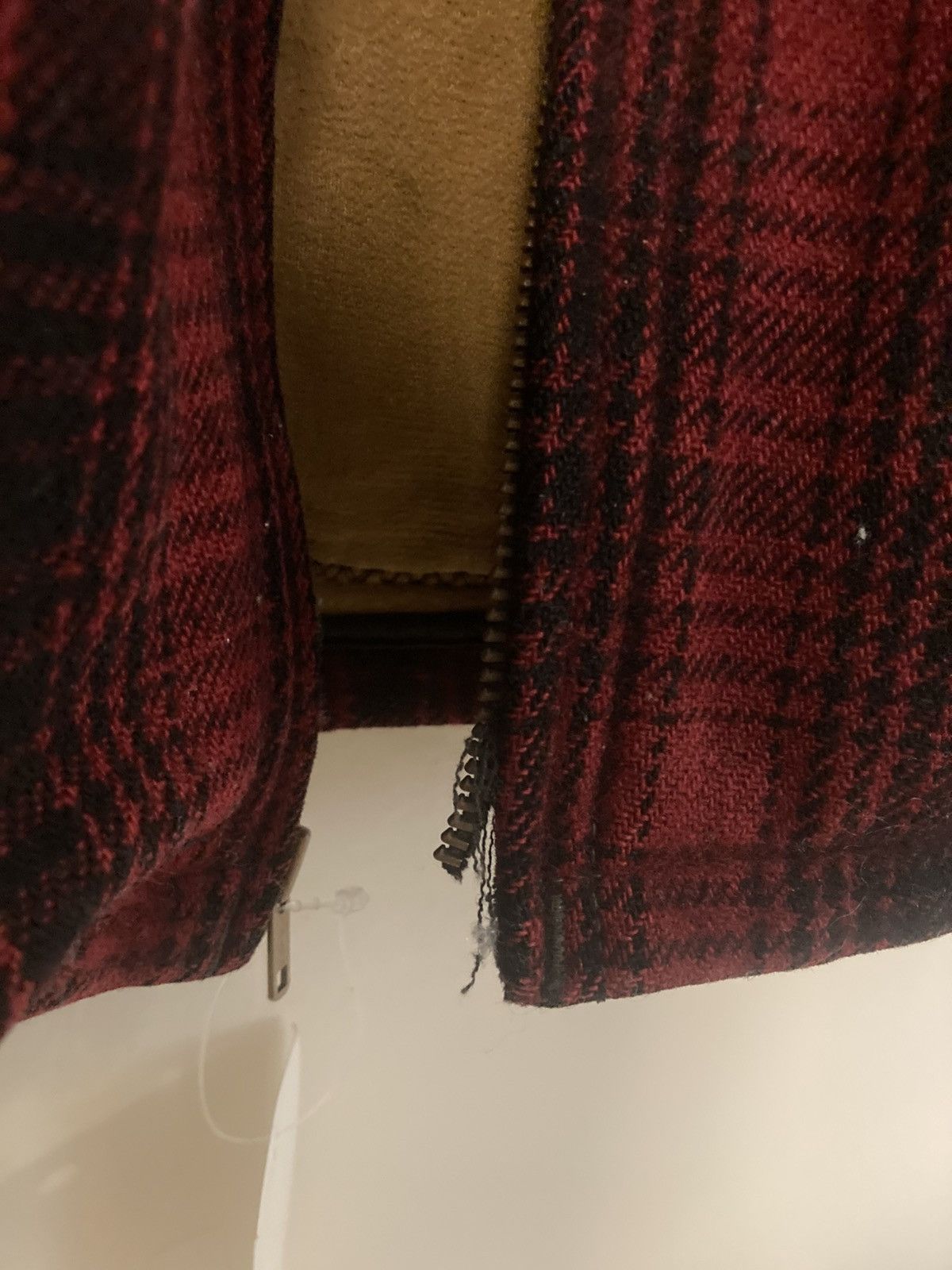 Woolrich Woolen Mills Vintage 1940s woolrich red black tweed chamois line barncoat Size US L / EU 52-54 / 3 - 4 Thumbnail