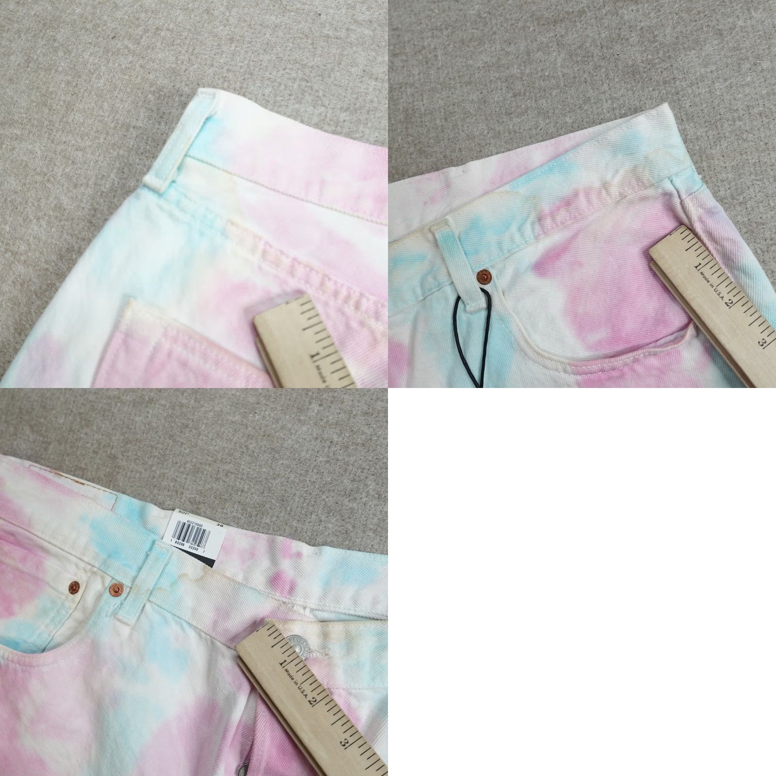 Levi's VINTAGE Levi's Shorts Mens 38 White Blue Denim 501 '93 Tie Dye Pride Premium NEW READ Size US 38 / EU 54 - 10 Thumbnail