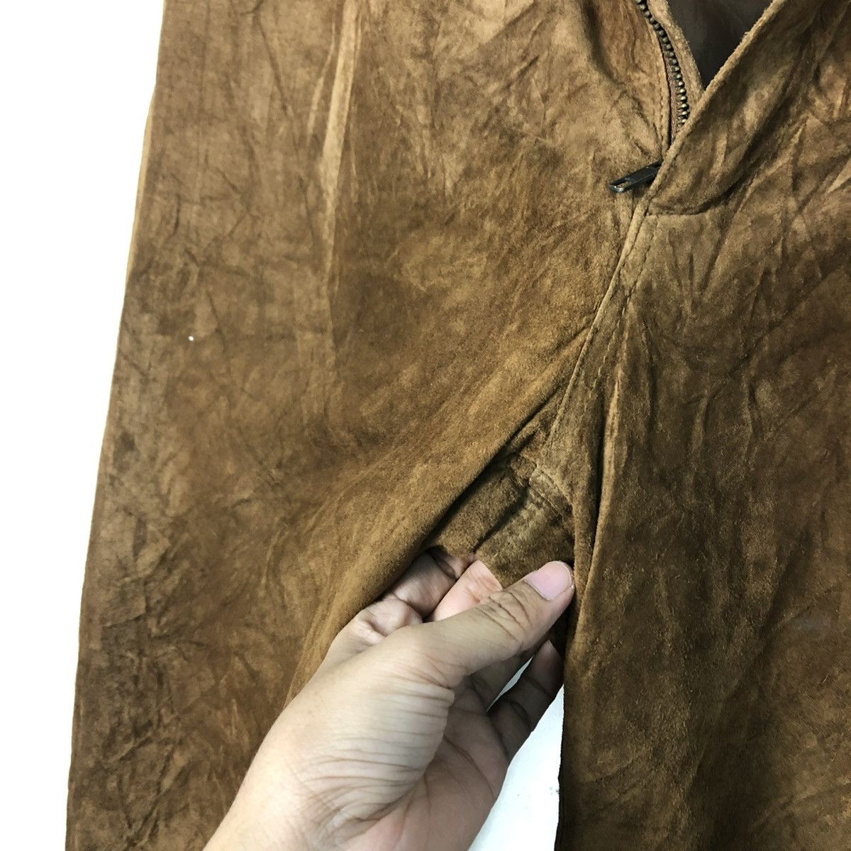 Japanese Brand 🔥VINTAGE SUEDE SOFT LEATHER PANTS BIKER HALLHUBER Size US 32 / EU 48 - 17 Thumbnail