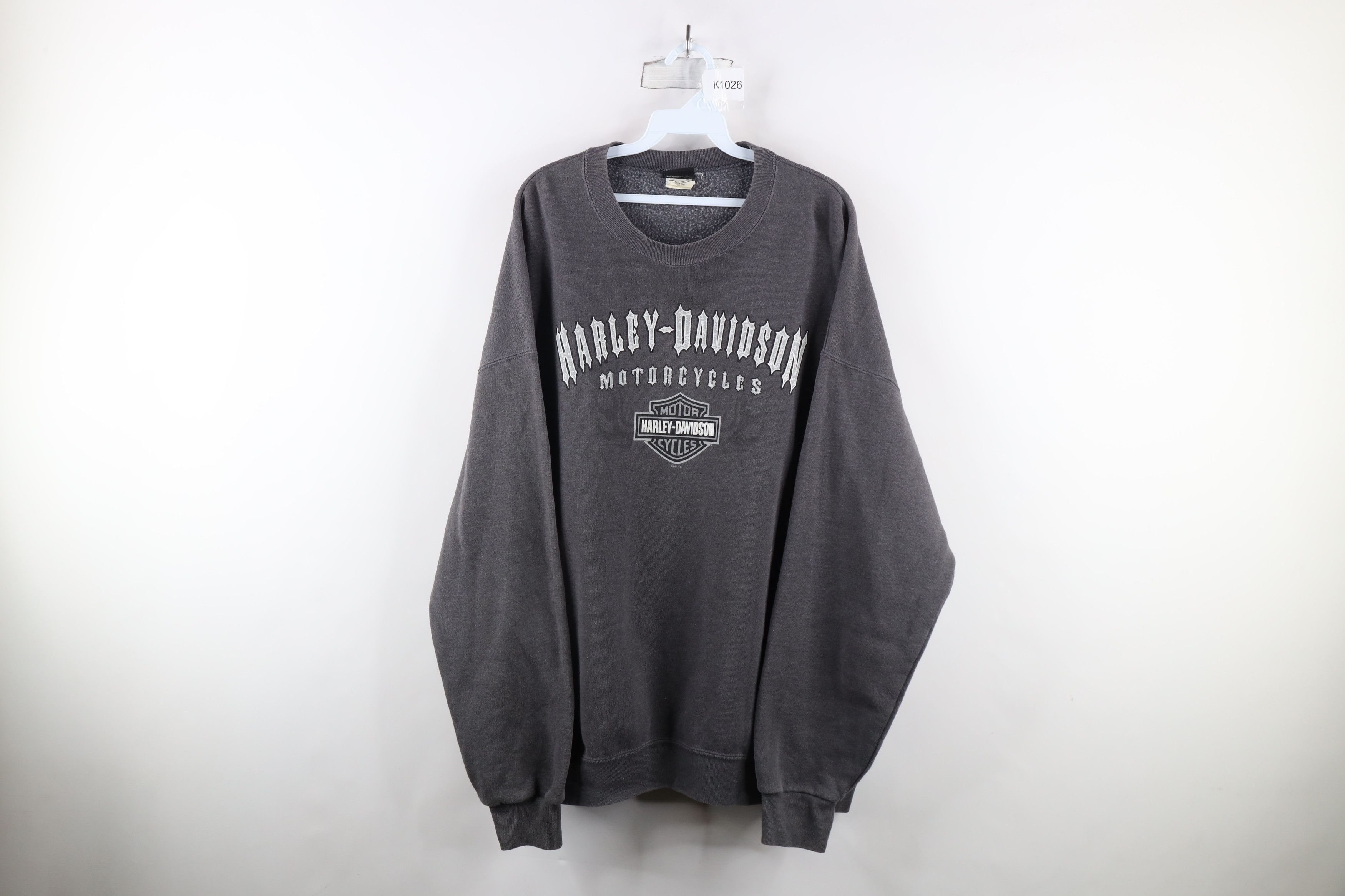 Harley Davidson Vintage Y2K 2007 Harley Davidson Out Eagle Flames Sweatshirt Size US XXL / EU 58 / 5 - 1 Thumbnail