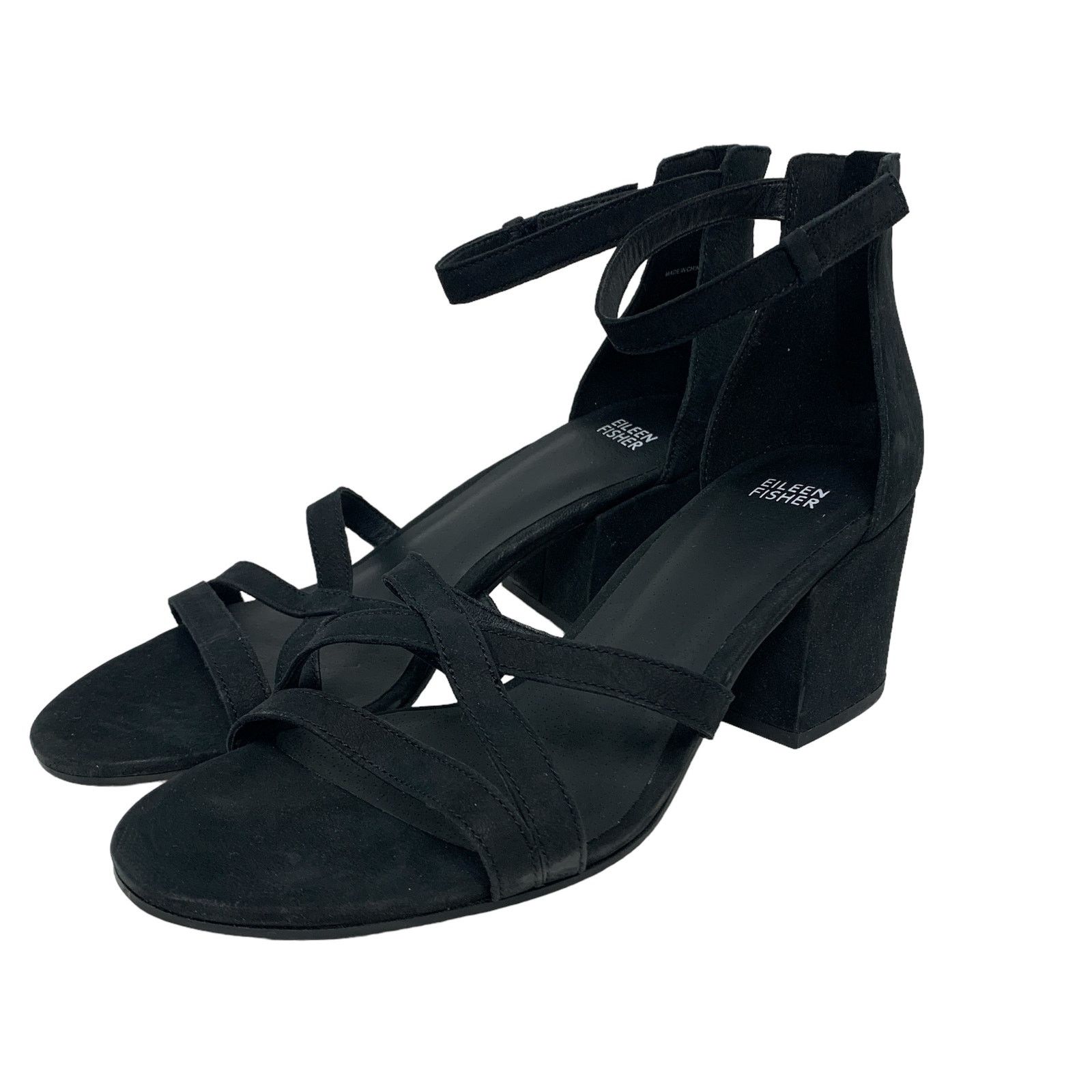 Eileen Fisher Eileen Fisher Womens Size 11 Jazzy Black Heel Sandals Size US 11 / IT 41 - 1 Thumbnail