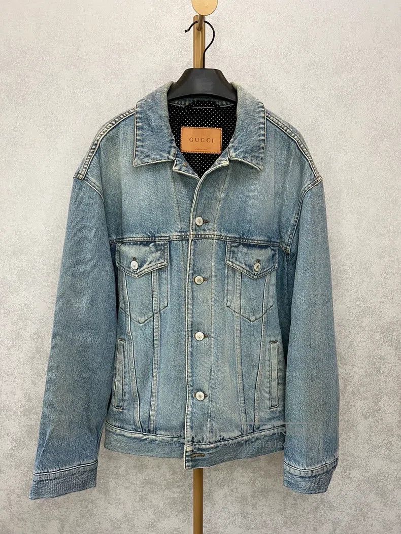 Gucci Gucci Tiger embroidered denim jacket Size US S / EU 44-46 / 1 - 2 Thumbnail
