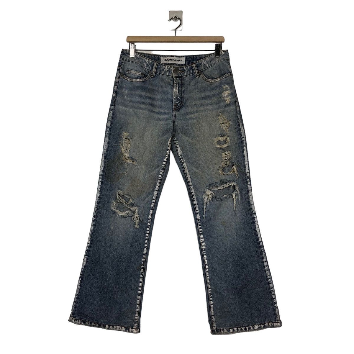 Japanese Brand VINTAGE DENIM JEANS DISTRESSED DESIGN JAMBANGEE ISSEYMIYAKE Size US 30 / EU 46 - 1 Thumbnail