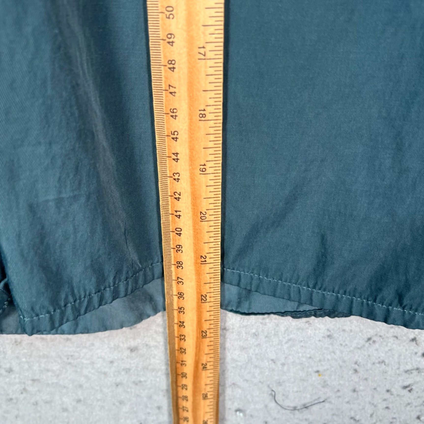 Altea Gustav Von Aschenbach Mens Cargo Shorts Teal Blue Size L Summer Cotton Rayon 9in Inseam Flat Front Regular Vintage No Size US 33 - 7 Thumbnail