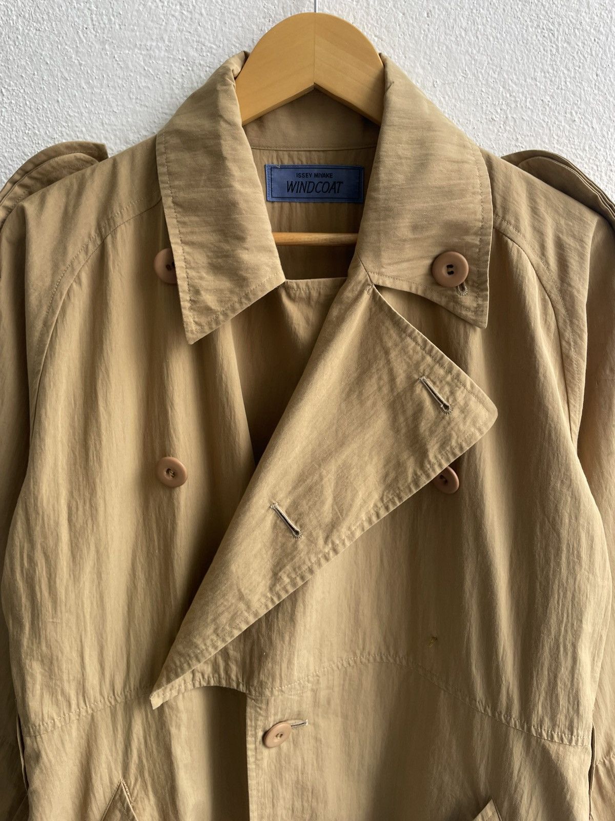 Issey Miyake Vintage 80's Issey Miyake Windcoat Oversize Long Coat Size US S / EU 44-46 / 1 - 3 Thumbnail