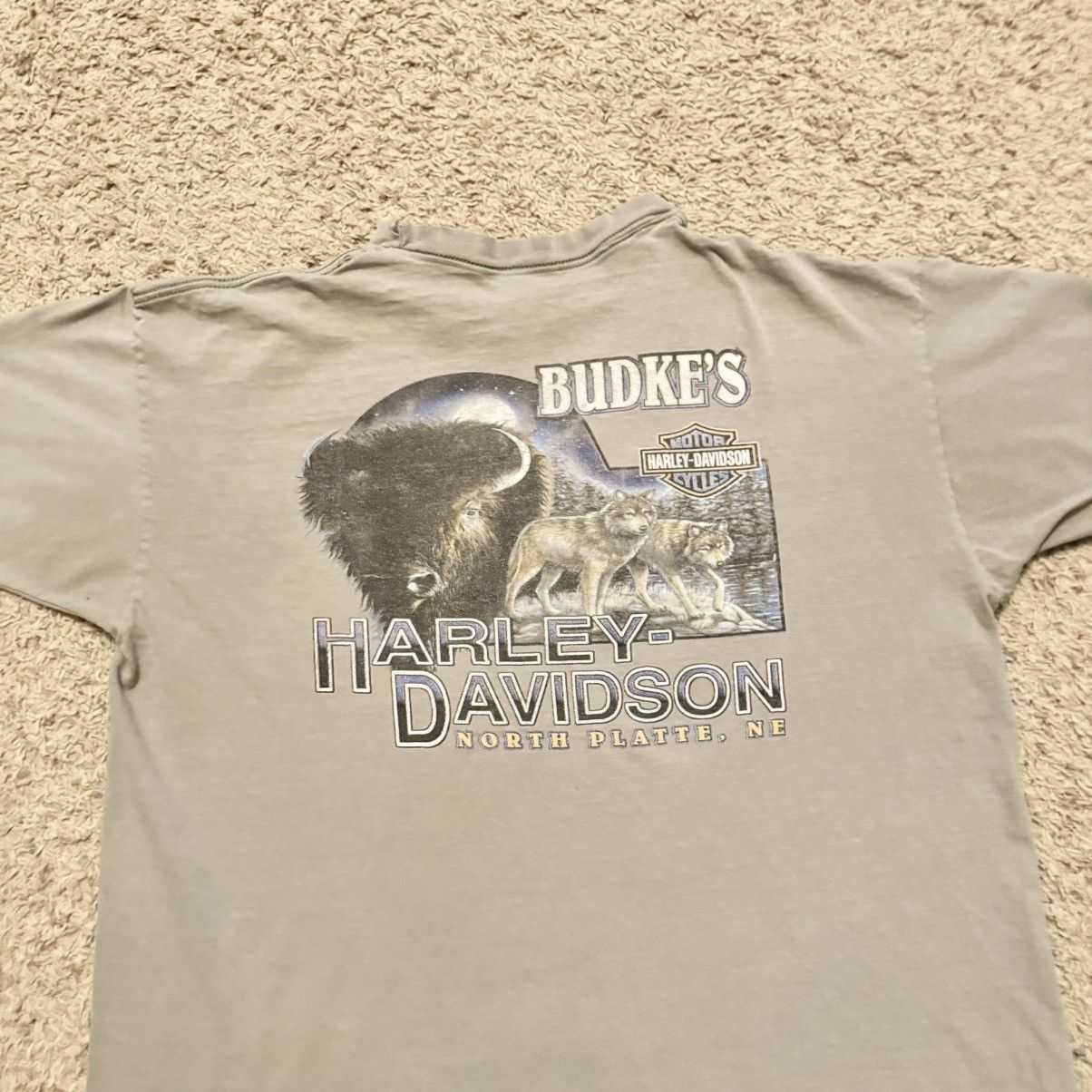 Harley Davidson × Vintage VINTAGE 2002 GREY FADE HARLEY DAVIDSON TEE! Size US XL / EU 56 / 4 - 5 Thumbnail