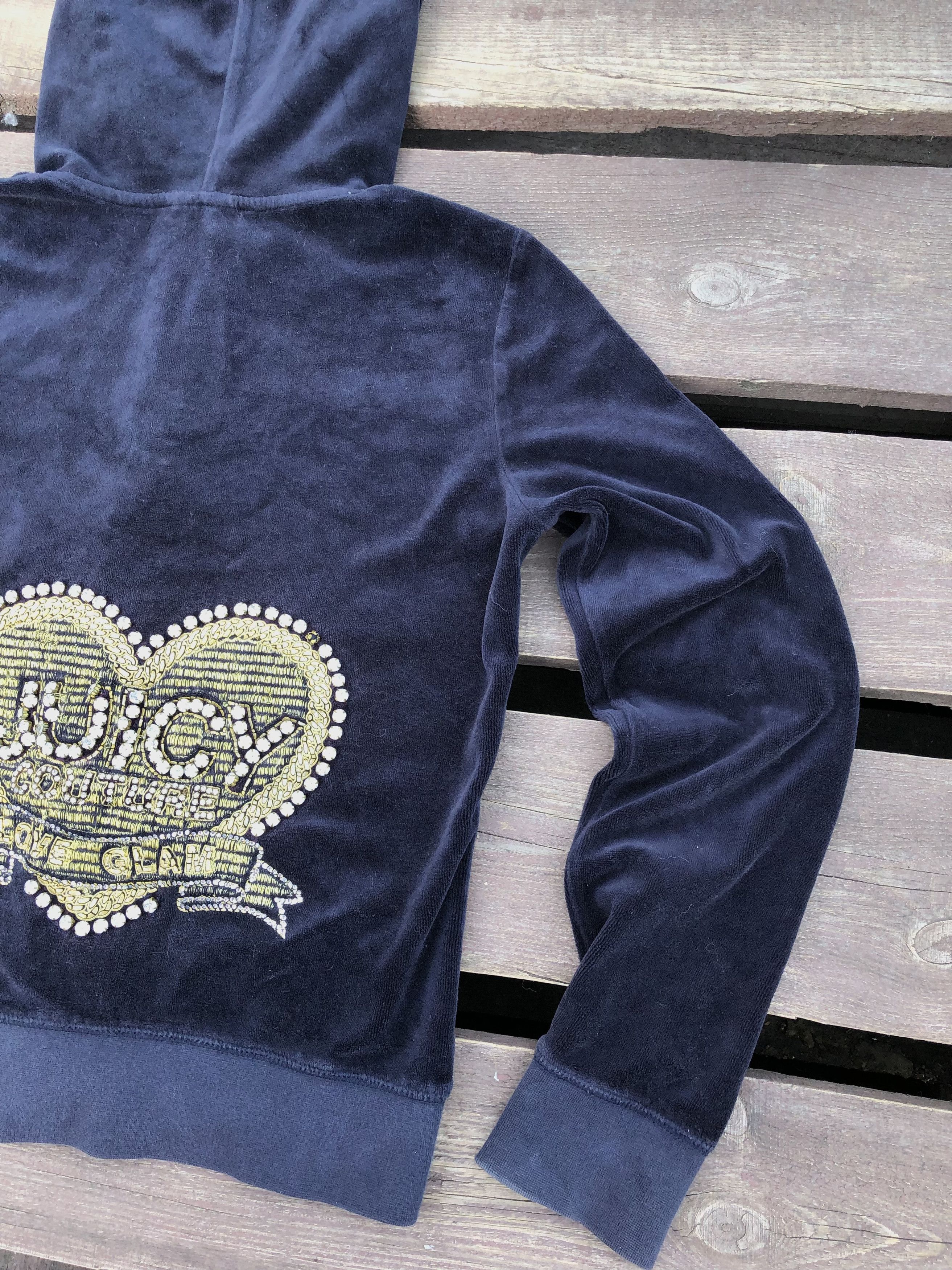 Juicy Couture Juicy Couture Y2K Style Vintage Velour Zip Up Hoodie Size M / US 6-8 / IT 42-44 - 6 Thumbnail