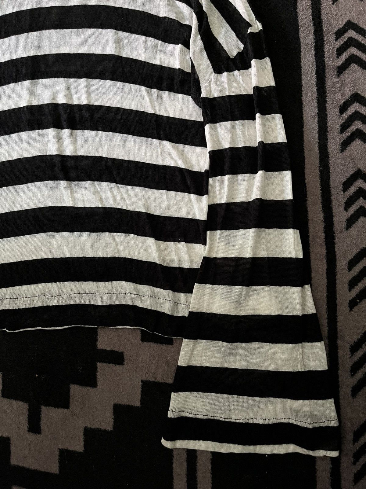 Le Grande Bleu (L.G.B.) 2000s Osklen striped flare knit Size US M / EU 48-50 / 2 - 2 Thumbnail