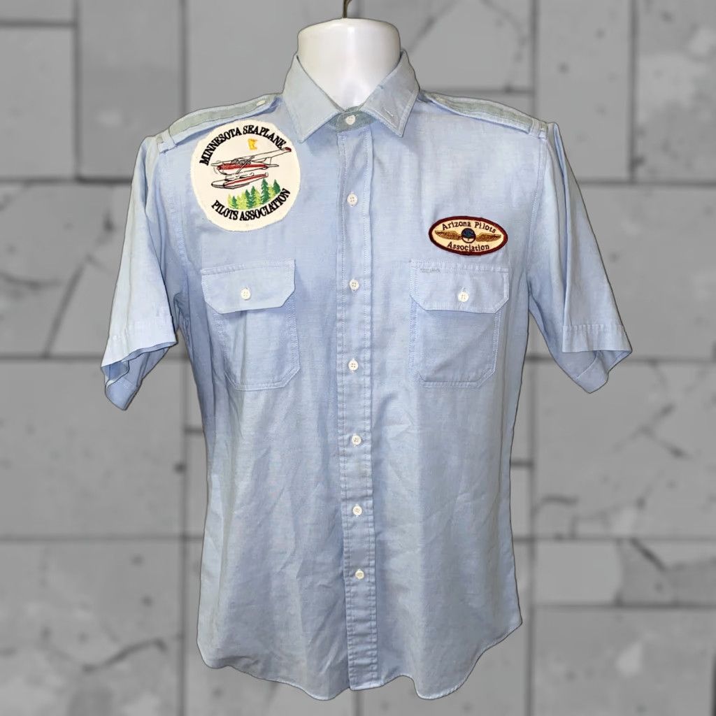 Vintage Hartog Marine Club Mens Light Blue Button-Up Shirt Size M Size US M / EU 48-50 / 2 - 1 Thumbnail