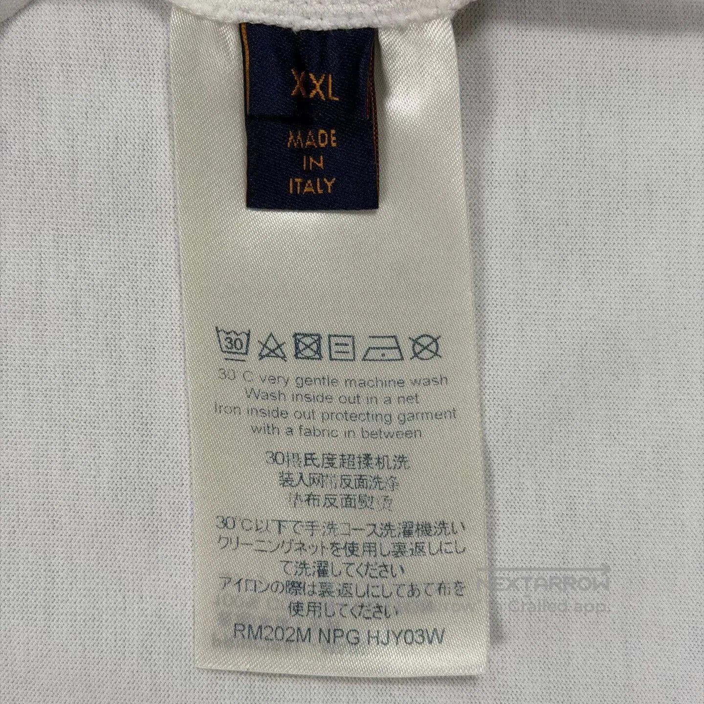 Louis Vuitton LV Embroidered Large Logo White T-Shirt. Size US XXL / EU 58 / 5 - 4 Thumbnail