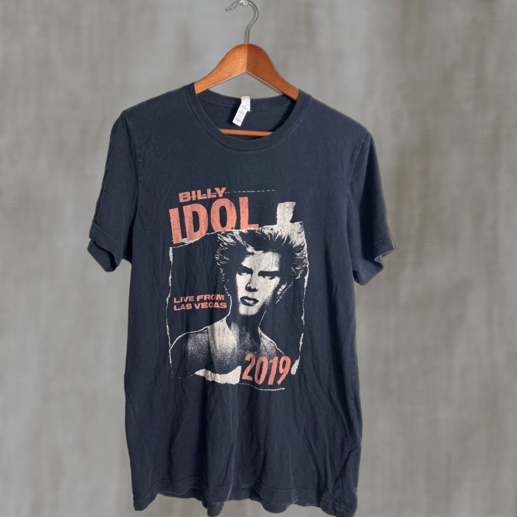 Vintage VINTAGE Bill Idol 2019 Las Vegas Show Short Sleeve T Shirt Black Women’s Large Size L / US 10 / IT 46 - 1 Thumbnail