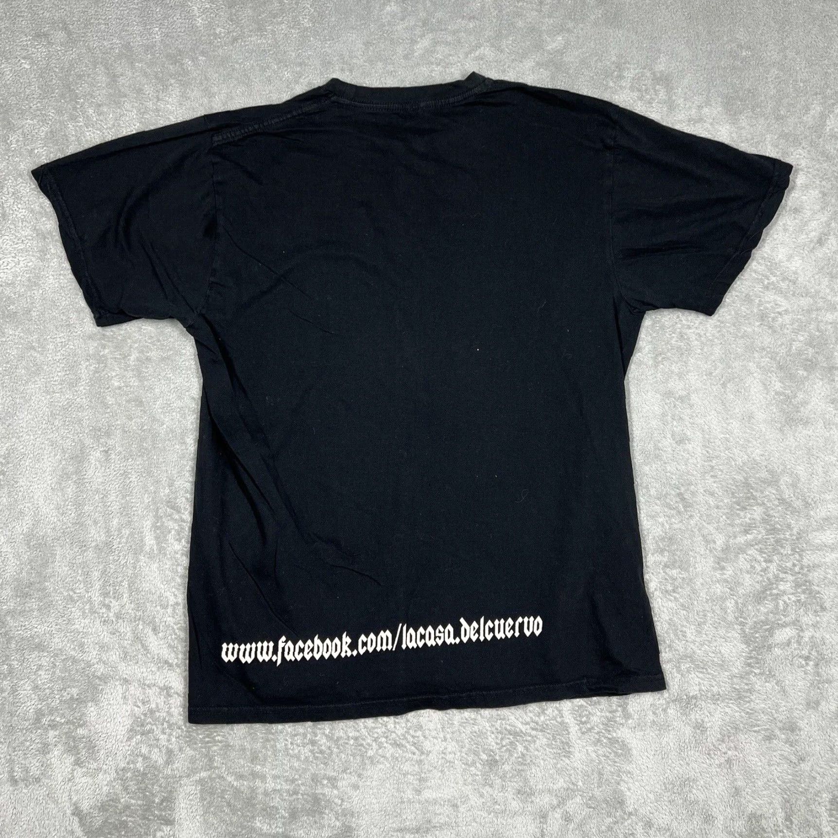 Vintage La Casa Del Cuervo Shirt Mens Large L Slim Tee Black Logo 80s Night Club Rock En Español Throwback Size US L / EU 52-54 / 3 - 5 Thumbnail