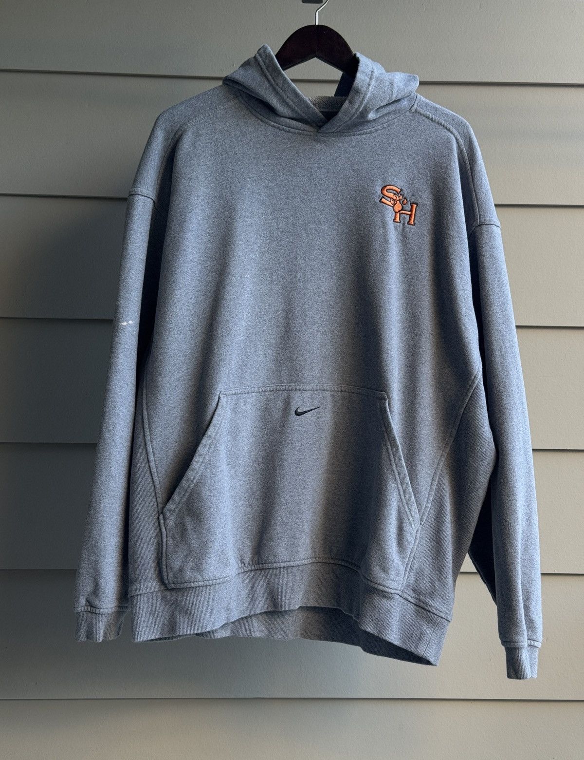 Nike Nike Center Swoosh Hoodie Sweatshirt Mens Grey XL Size US XL / EU 56 / 4 - 1 Thumbnail