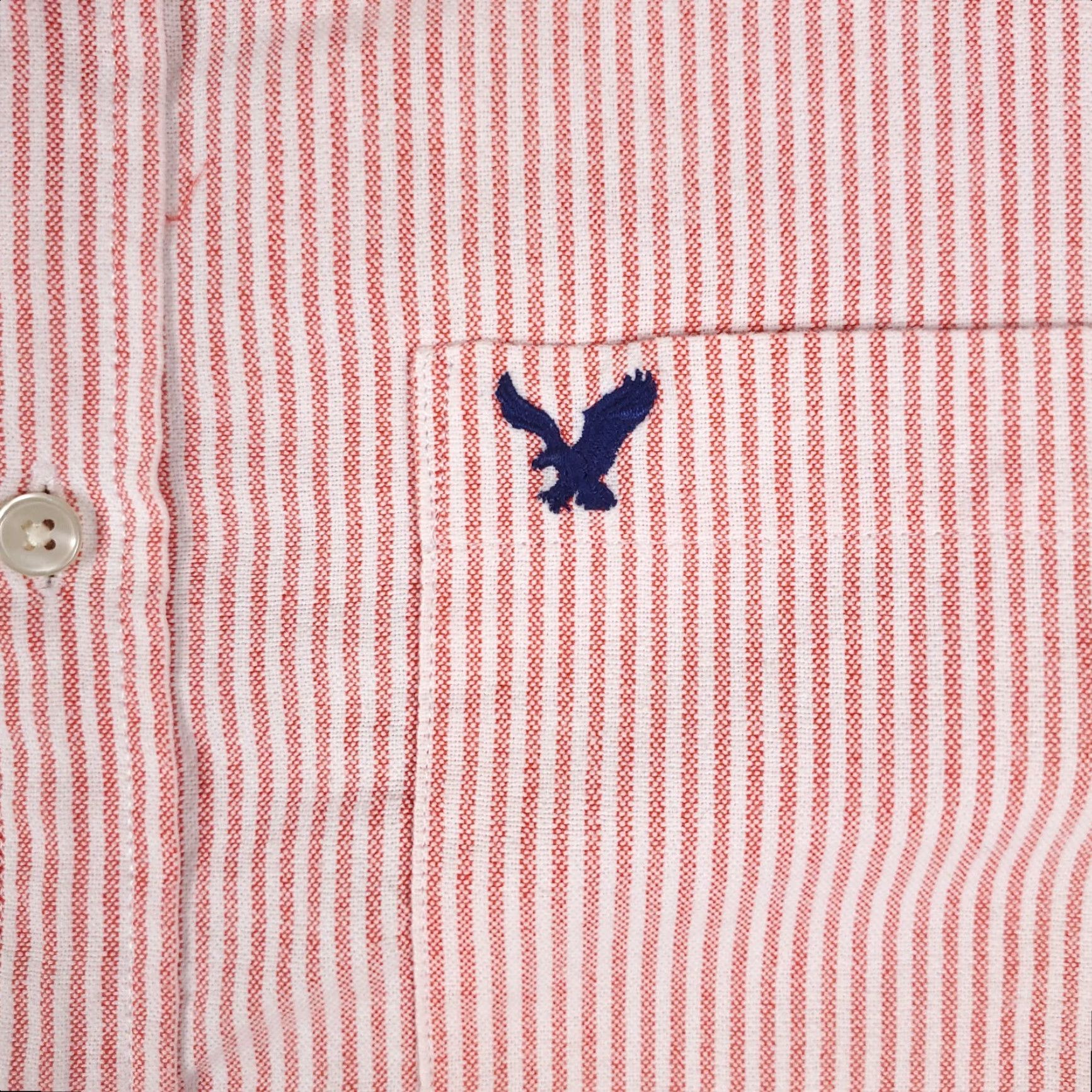 American Eagle Outfitters American Eagle Shirt Mens XL Red Striped Button-Up Long Sleeve Casual Classic Size US XL / EU 56 / 4 - 2 Thumbnail