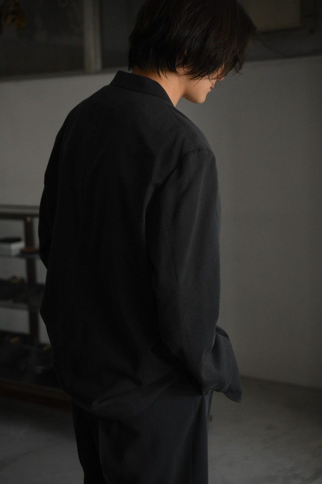 A.PRESSE A.PRESSE / Washed Silk Jacket (Charcoal) Size US XL / EU 56 / 4 - 14 Thumbnail