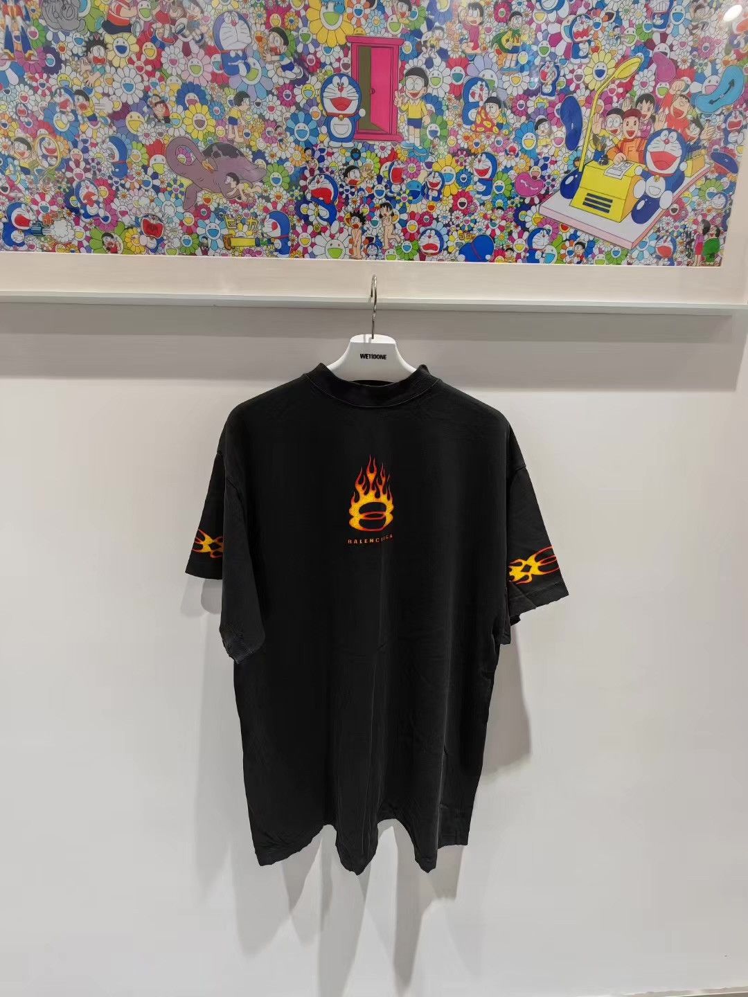 Balenciaga Balenciaga 24 NewDoubleRing Flame Short Sleeve T‑shirt Q15 Size US S / EU 44-46 / 1 - 1 Thumbnail