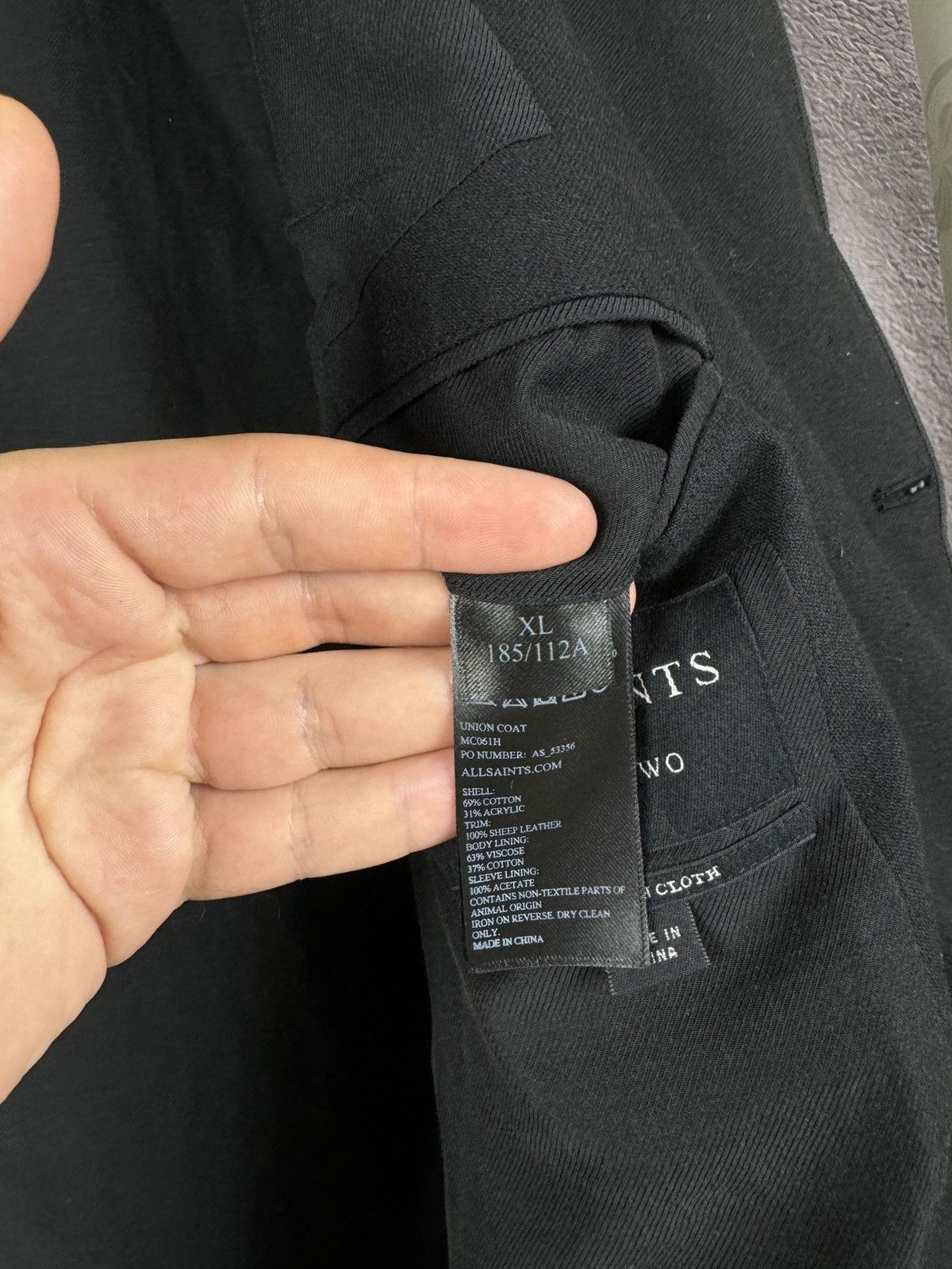 Allsaints Allsaints Union coat double breasted black Japanese size XL Size US XL / EU 56 / 4 - 17 Thumbnail