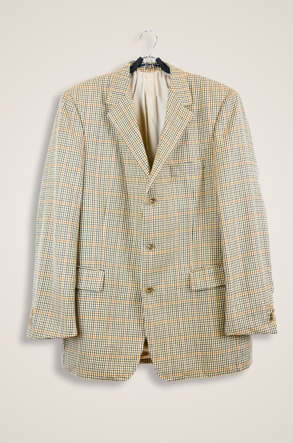Burberry Burberry London Checked Wool-Silk Blazer – EU54 Size 44R - 1 Thumbnail