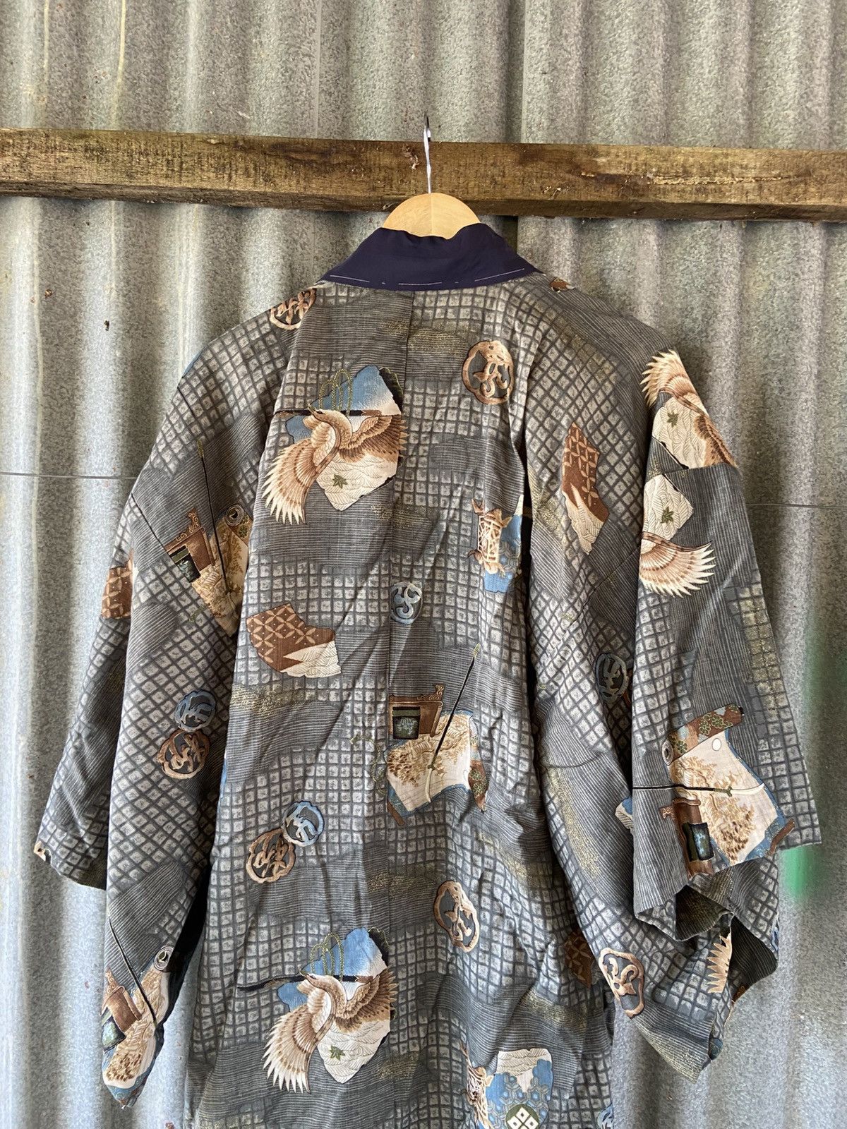 Komono Vintage Japanese Kimono Eagles Mountain Size US L / EU 52-54 / 3 - 7 Thumbnail