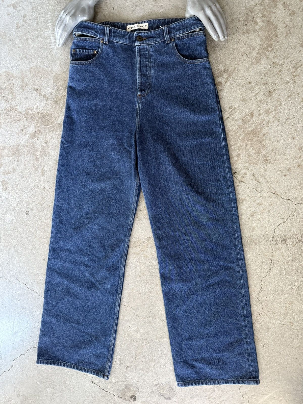 Y/Project Y / PROJECT CUT OUT DENIM JEANS PANTS Size US 32 / EU 48 - 1 Thumbnail