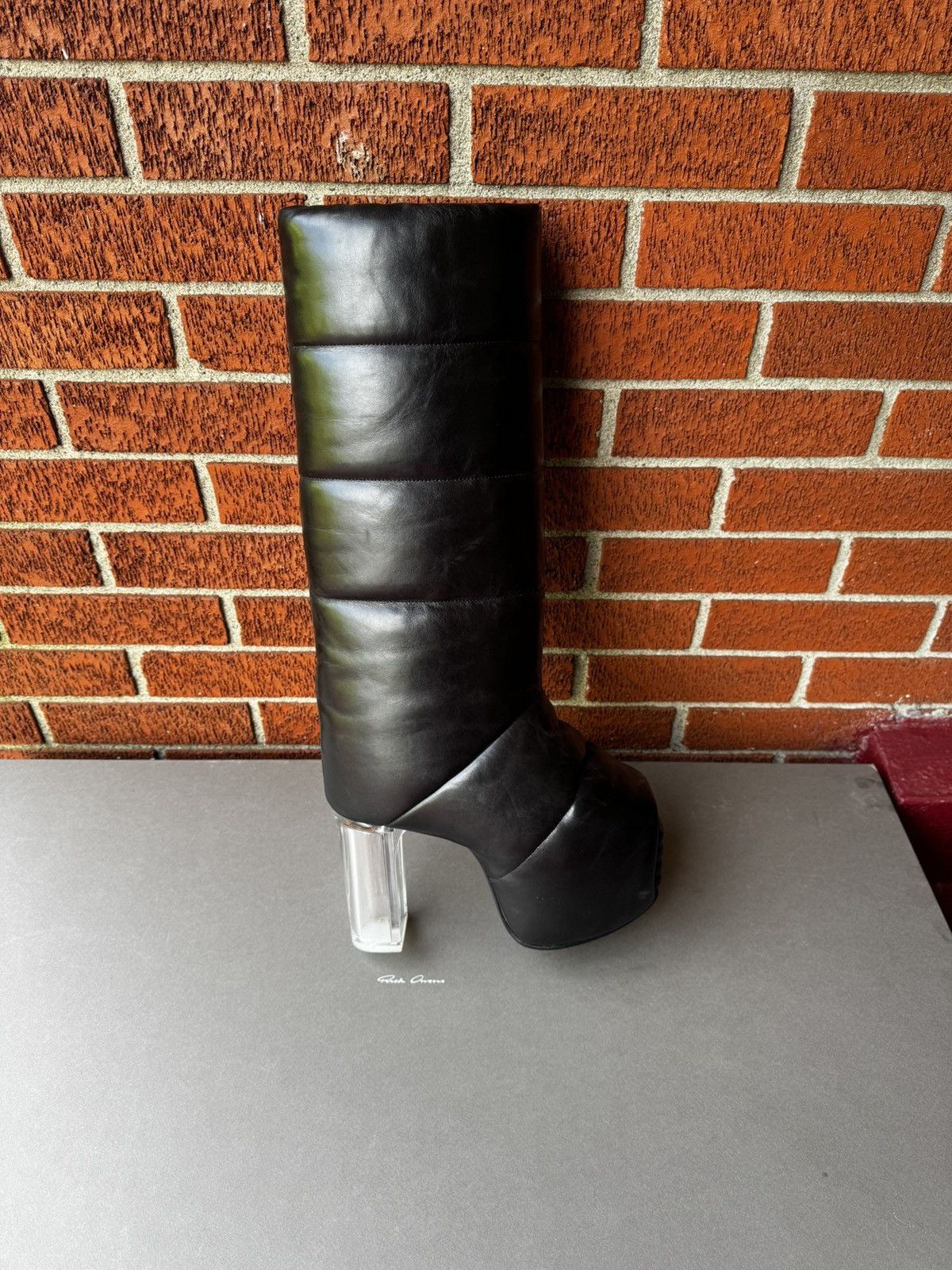 Rick Owens Rick Owens boots padded pull on platforms leather heeled NEW Size US 7 / IT 37 - 6 Thumbnail