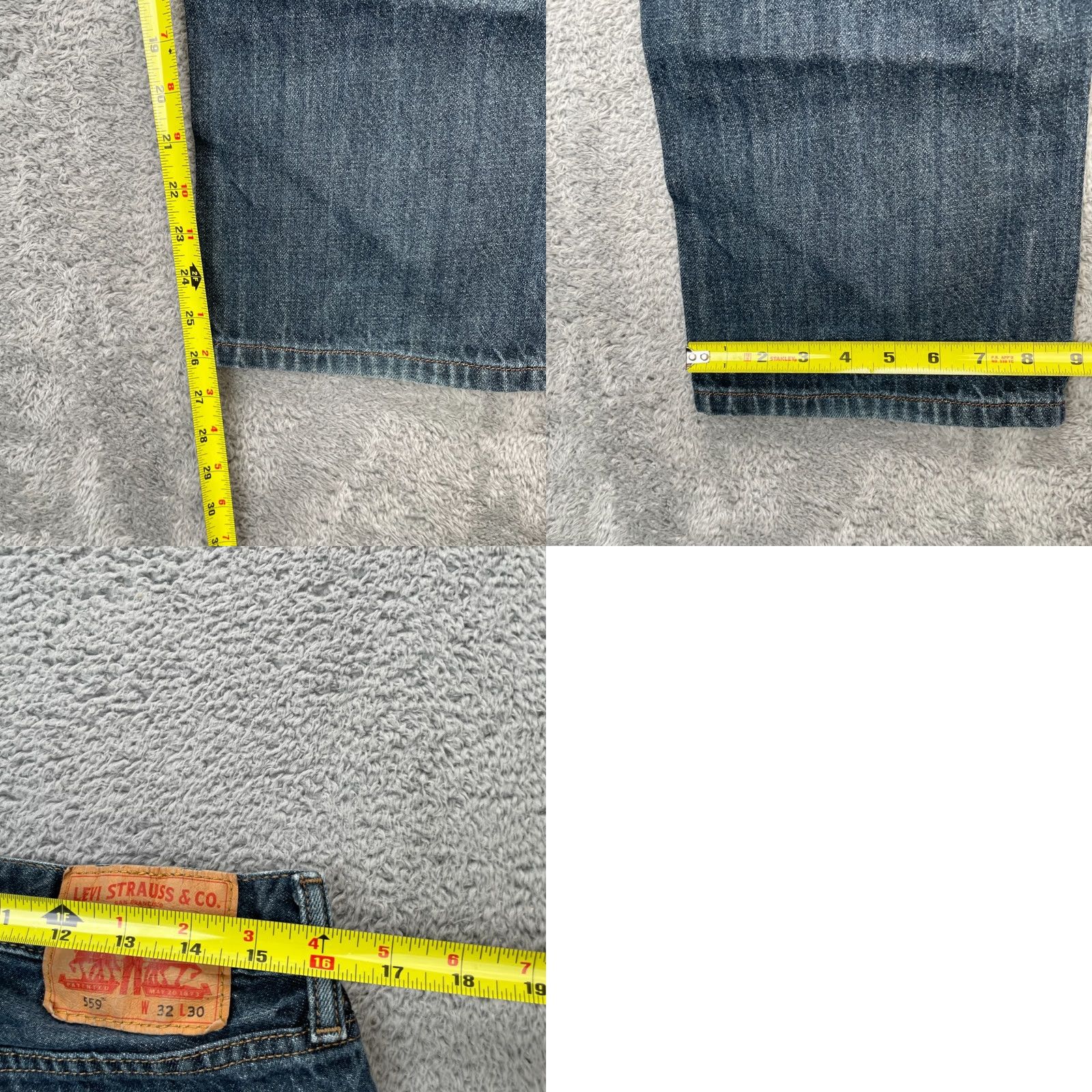 Levi's Levi's Jeans Mens 32x30 Blue Denim Relaxed Fit 5-Pocket Logo Straight Leg Dark Wash BOTTOMS Mens Regular Size 32 Inseam 26.5 in Denim Jeans Size US 32 / EU 48 - 8 Thumbnail