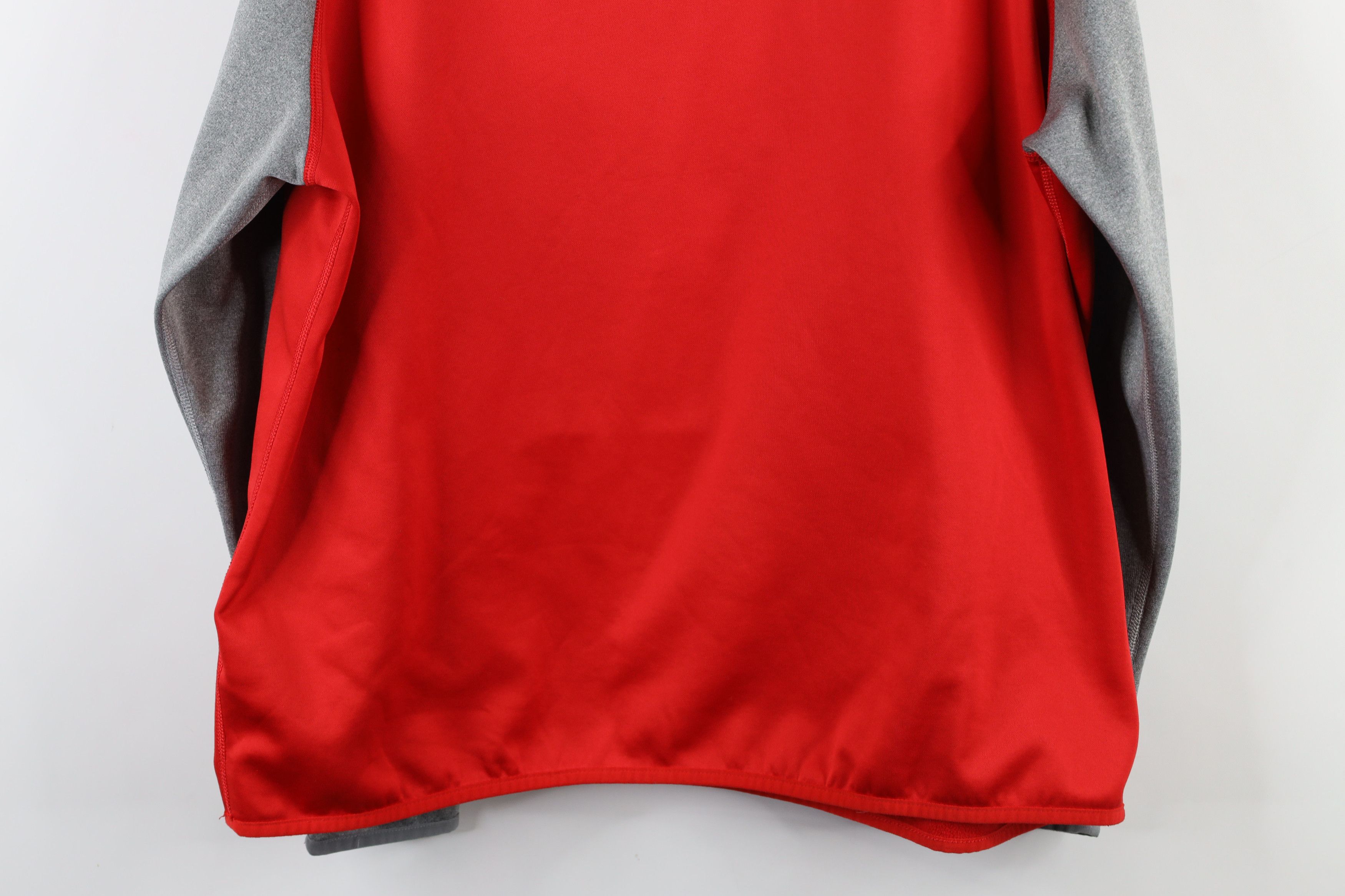 Nike × Vintage Nike Therma Fit Spell Out Ohio State University Hoodie Red Size US XXL / EU 58 / 5 - 14 Thumbnail