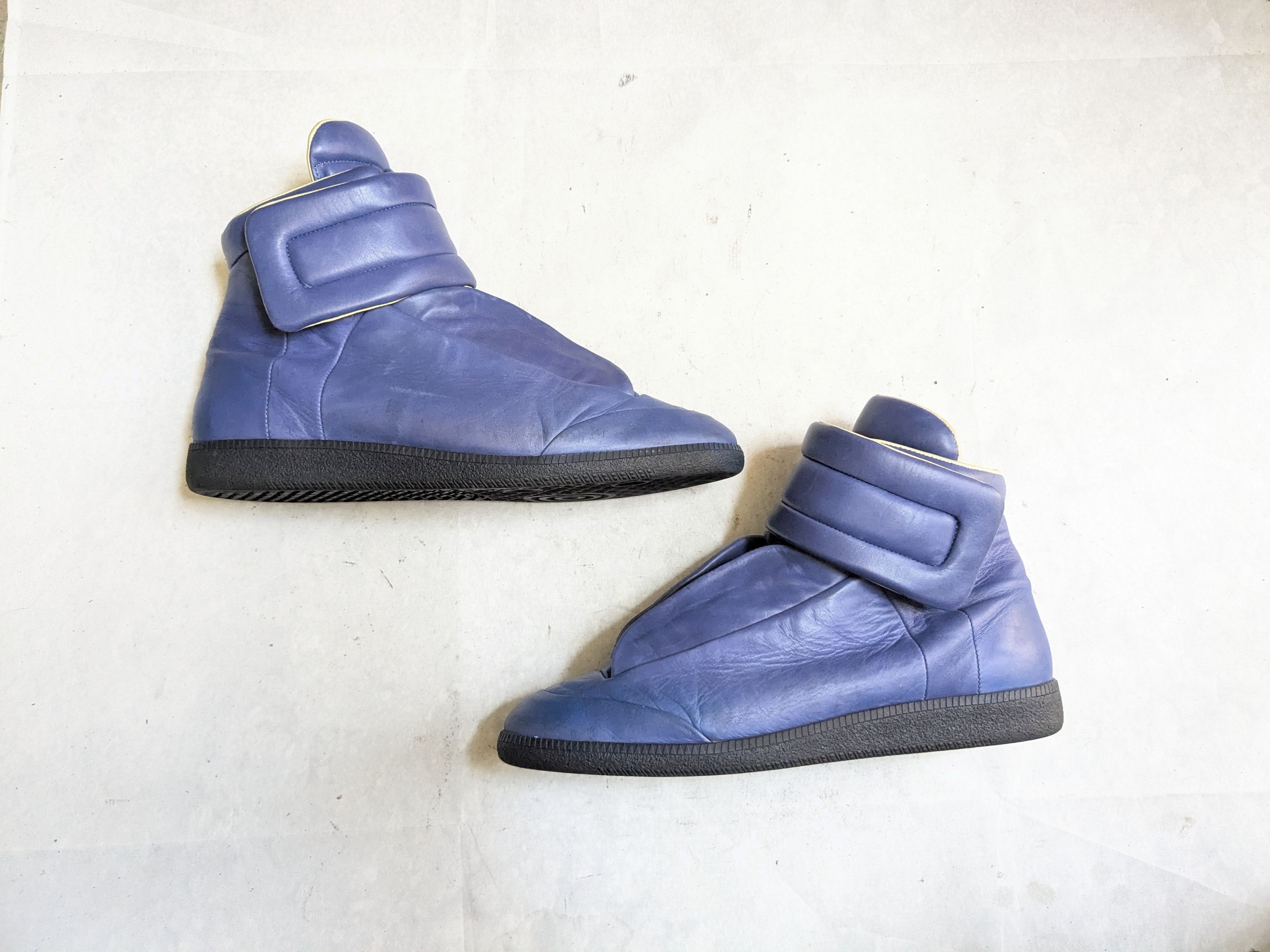 Maison Margiela Maison Margiela Future Blue 12 45 High Tops Leather Size US 12 / EU 45 - 1 Thumbnail