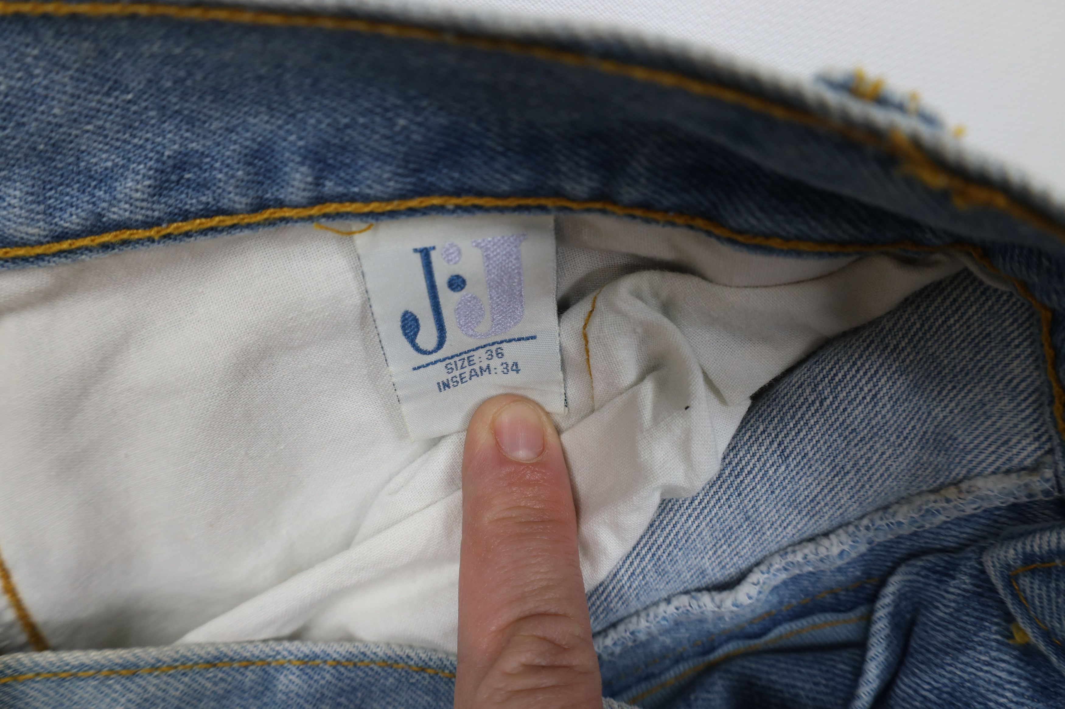 Vintage Deadstock Vintage 90s Streetwear Fit Denim Jeans Blue Cotton Size US 36 / EU 52 - 9 Thumbnail