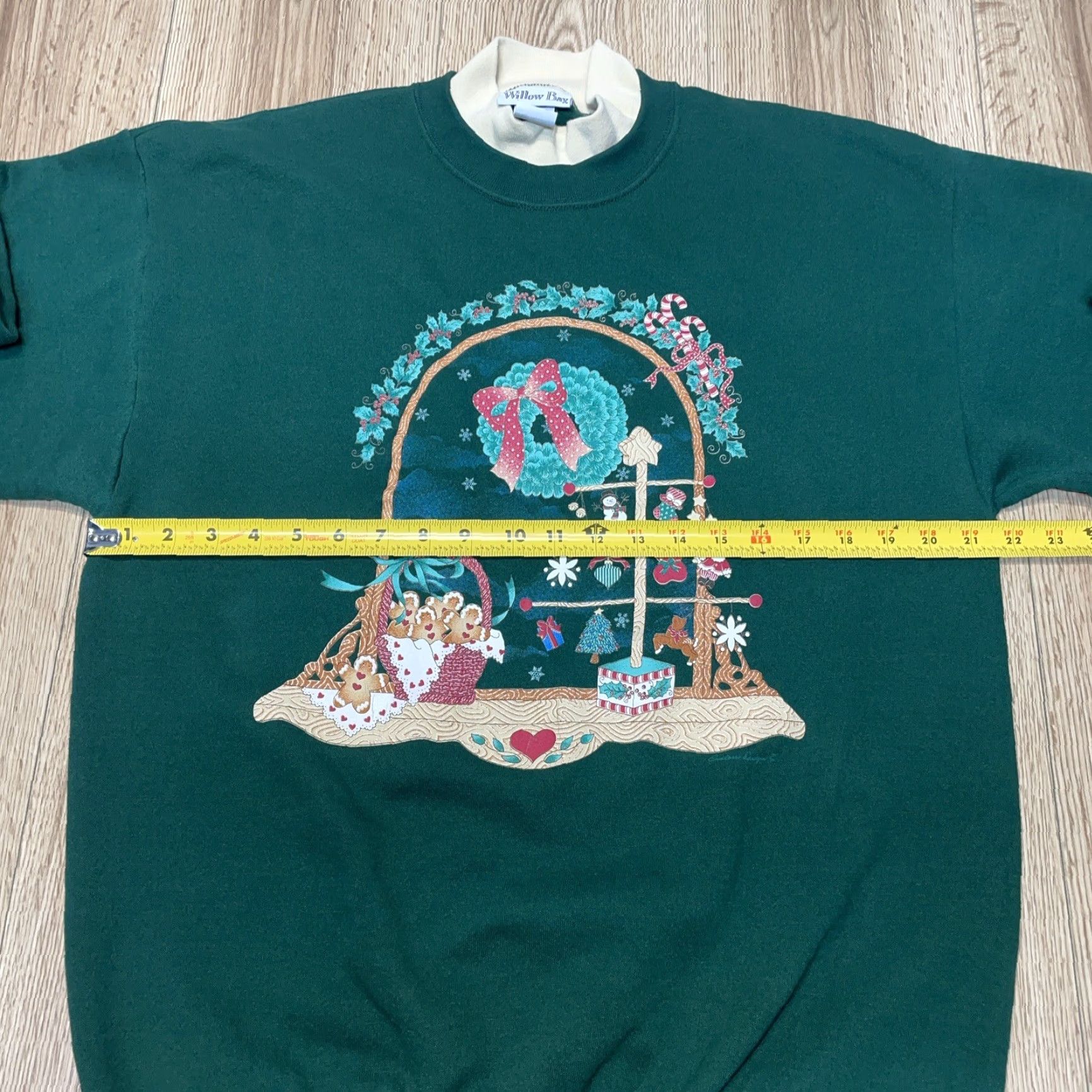 Vintage VINTAGE Willow Bay Christmas Sweatshirt Pullover Women Large Green Activewear Size L / US 10 / IT 46 - 7 Thumbnail