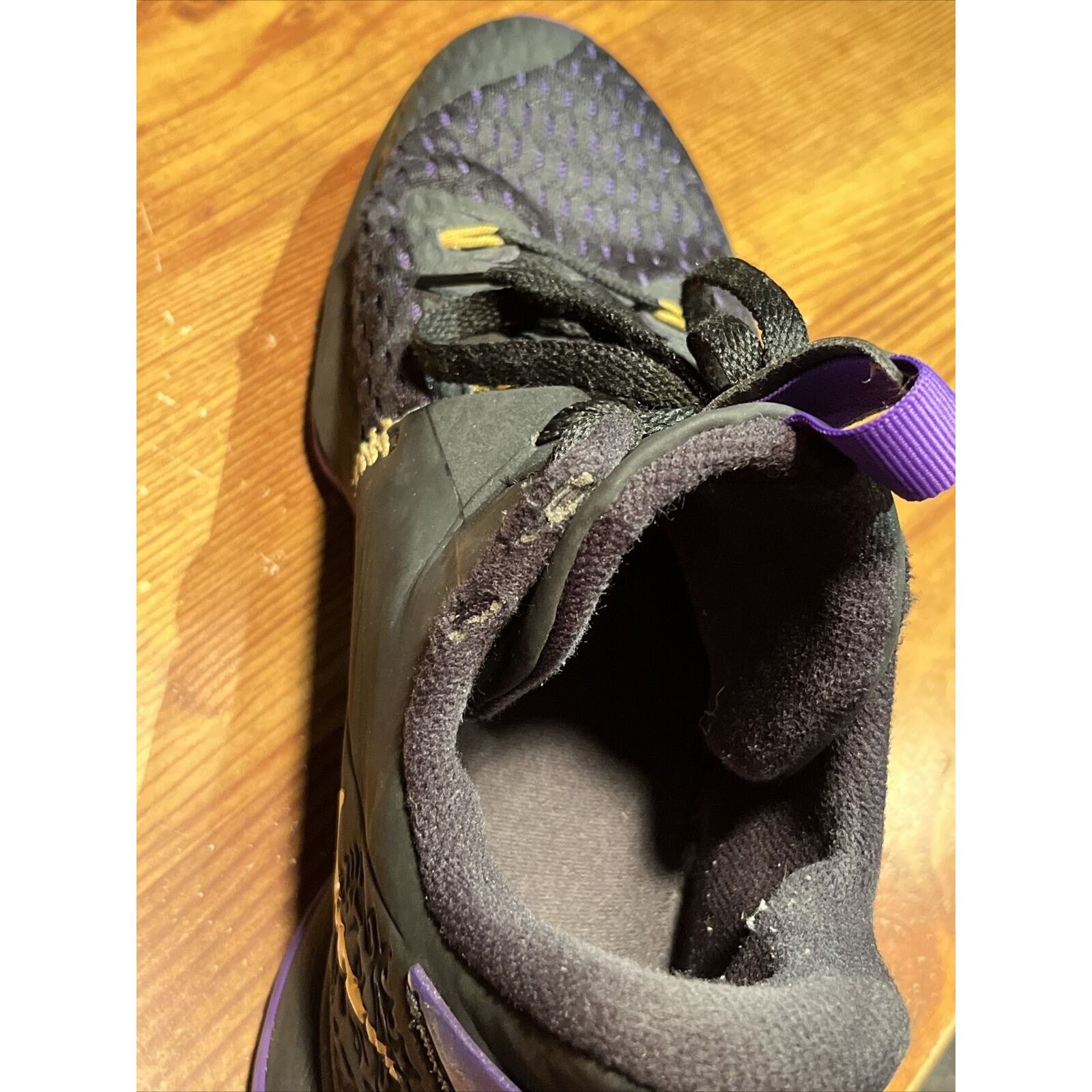 Nike Nike Lebron Witness V 5 Black Purple Gold Size Men's US 12.5 Size US 12.5 / EU 45-46 - 15 Thumbnail