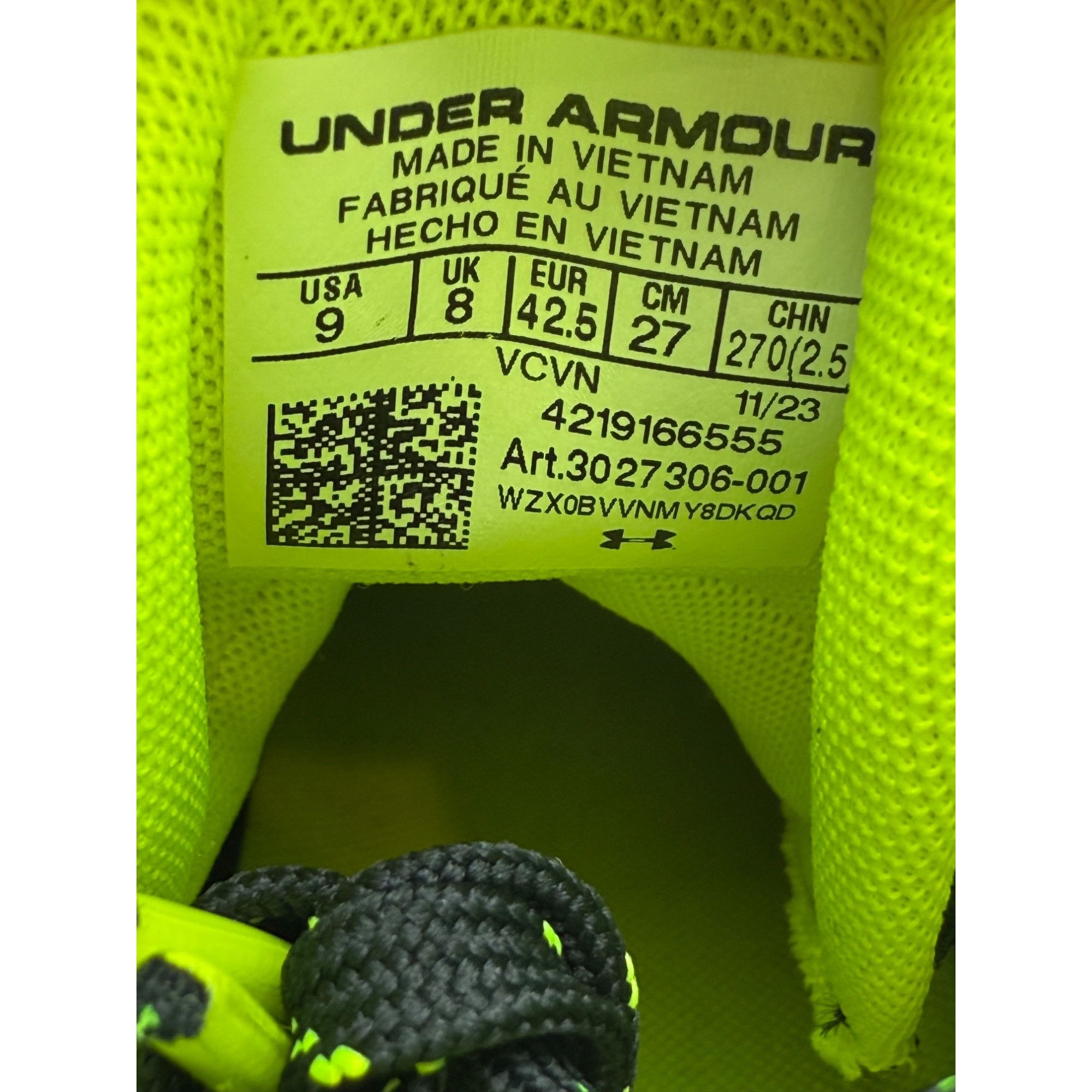 Under Armour Size 9 - Under Armour Hammer MC 2.0 Black White Lace-Up Foot Size US 9 / EU 42 - 7 Thumbnail
