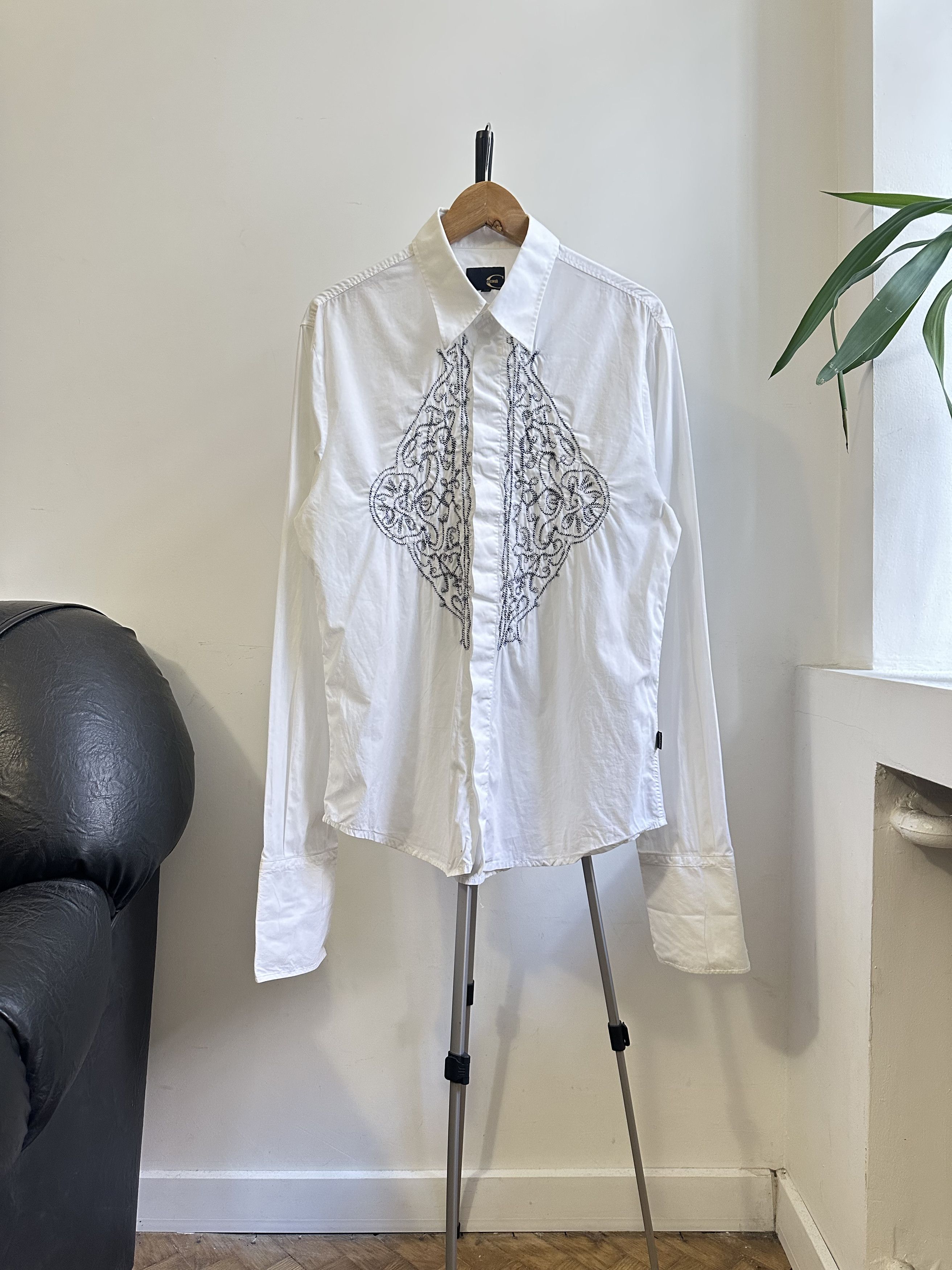 Just Cavalli Just Cavalli White Cufflink Shirt Men's 52 Size US L / EU 52-54 / 3 - 1 Thumbnail