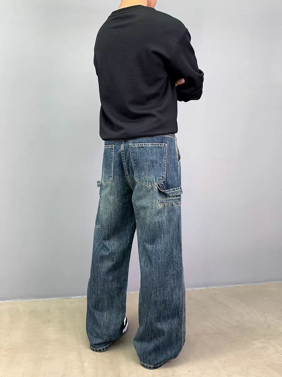 Japanese Brand × Vintage Vintage high street washed and distressed work jeans Size US 36 / EU 52 - 2 Thumbnail