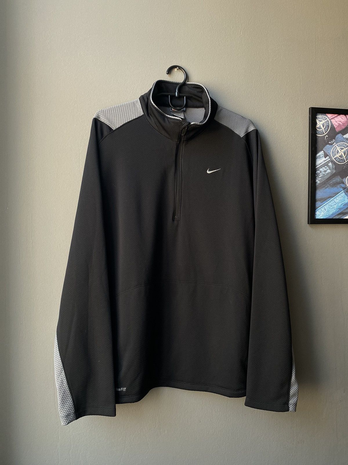 Nike × Vintage Vintage Nike Quarter Zip Long Sleeve Sweatshirt Fleece TN Size US L / EU 52-54 / 3 - 1 Thumbnail