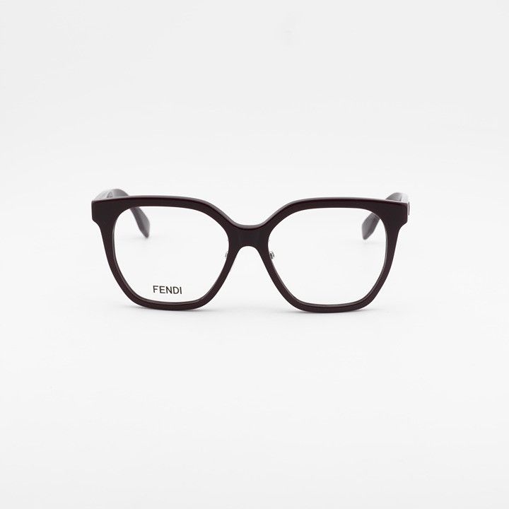 Fendi Fendi FE50087F 081 Eyeglasses Violet 54mm Square Frame Size ONE SIZE - 5 Thumbnail