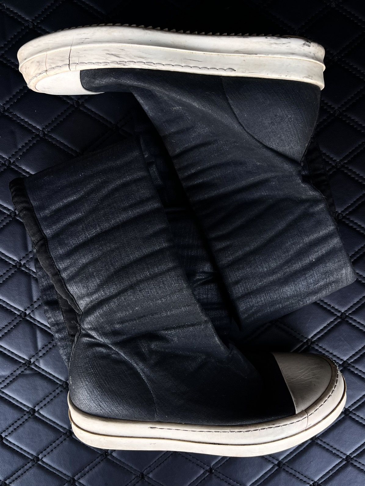 Rick Owens Rick Owens Wax Ramones Sock Sneakers Size US 7 / IT 37 - 1 Thumbnail