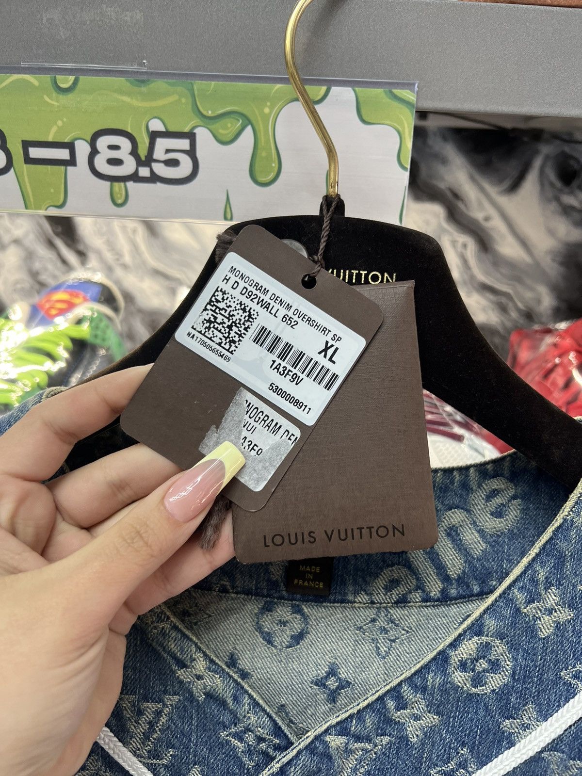 Louis Vuitton Louis Vuitton x Supreme Jacquard Denim Baseball Jersey Size US XL / EU 56 / 4 - 7 Thumbnail
