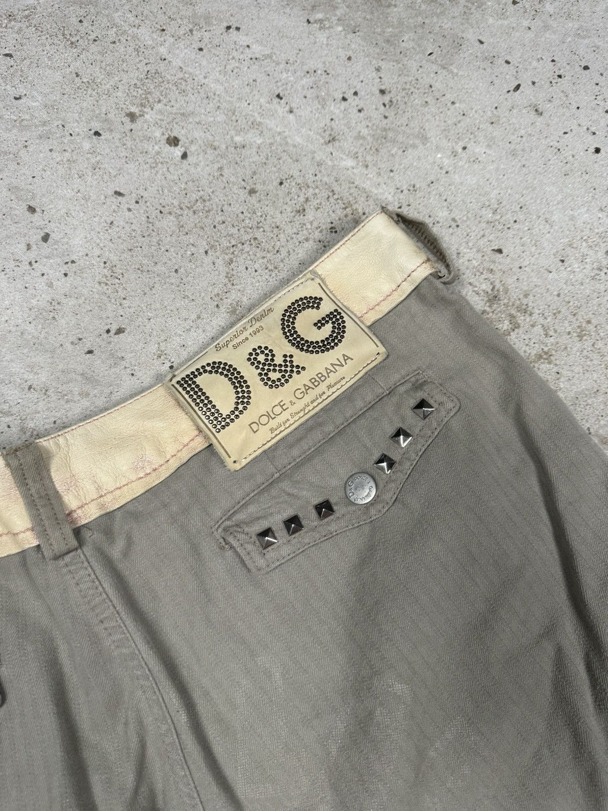 Dolce & Gabbana 2003 Dolce & Gabbana Baggy Loose Cargo Pants Studs Patched Size US 34 / EU 50 - 22 Thumbnail