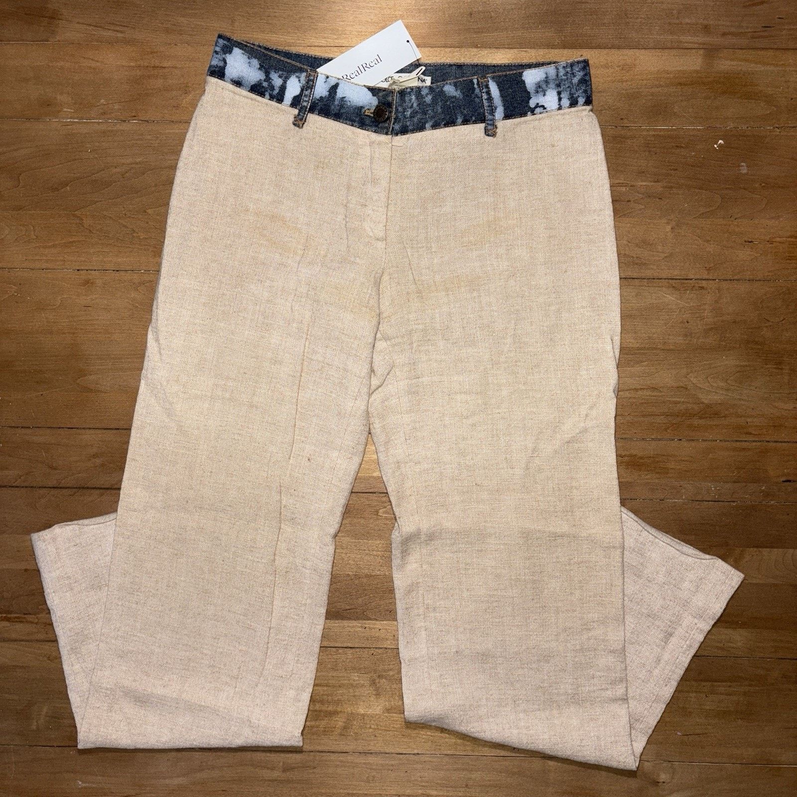 Dolce & Gabbana Vintage Dolce & Gabbana Archive Pant Pants mixt linen denim Size 28" / US 6 / IT 42 - 4 Thumbnail