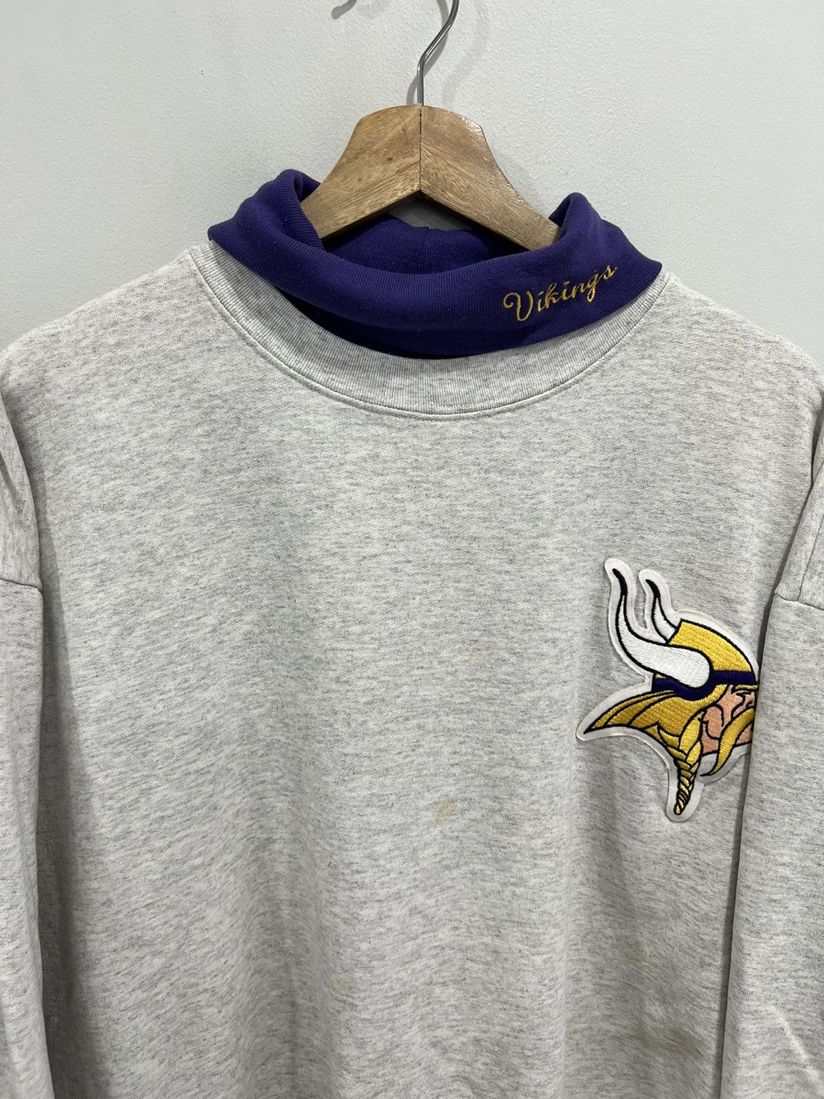 Vintage Vintage Minnesota Vikings Turtleneck sweater Size US XL / EU 56 / 4 - 5 Thumbnail