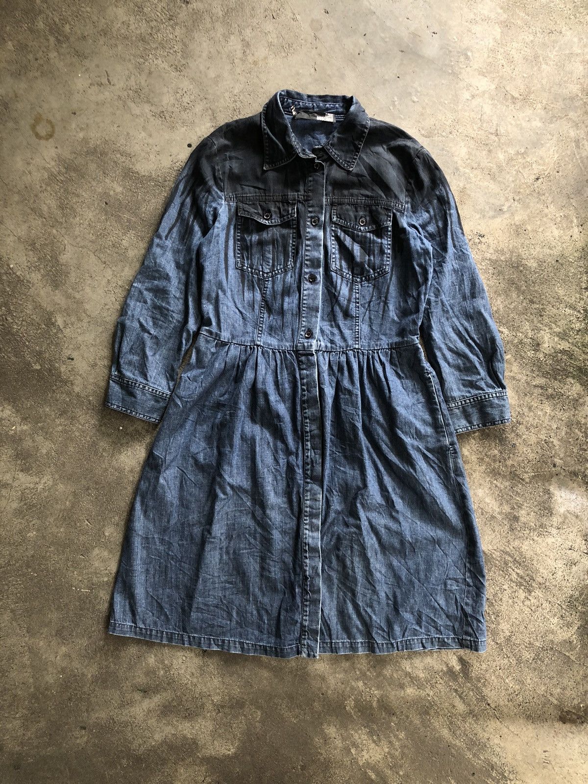 image of Love Moschino Denim Dress in Blue Denim, Women's (Size Medium)