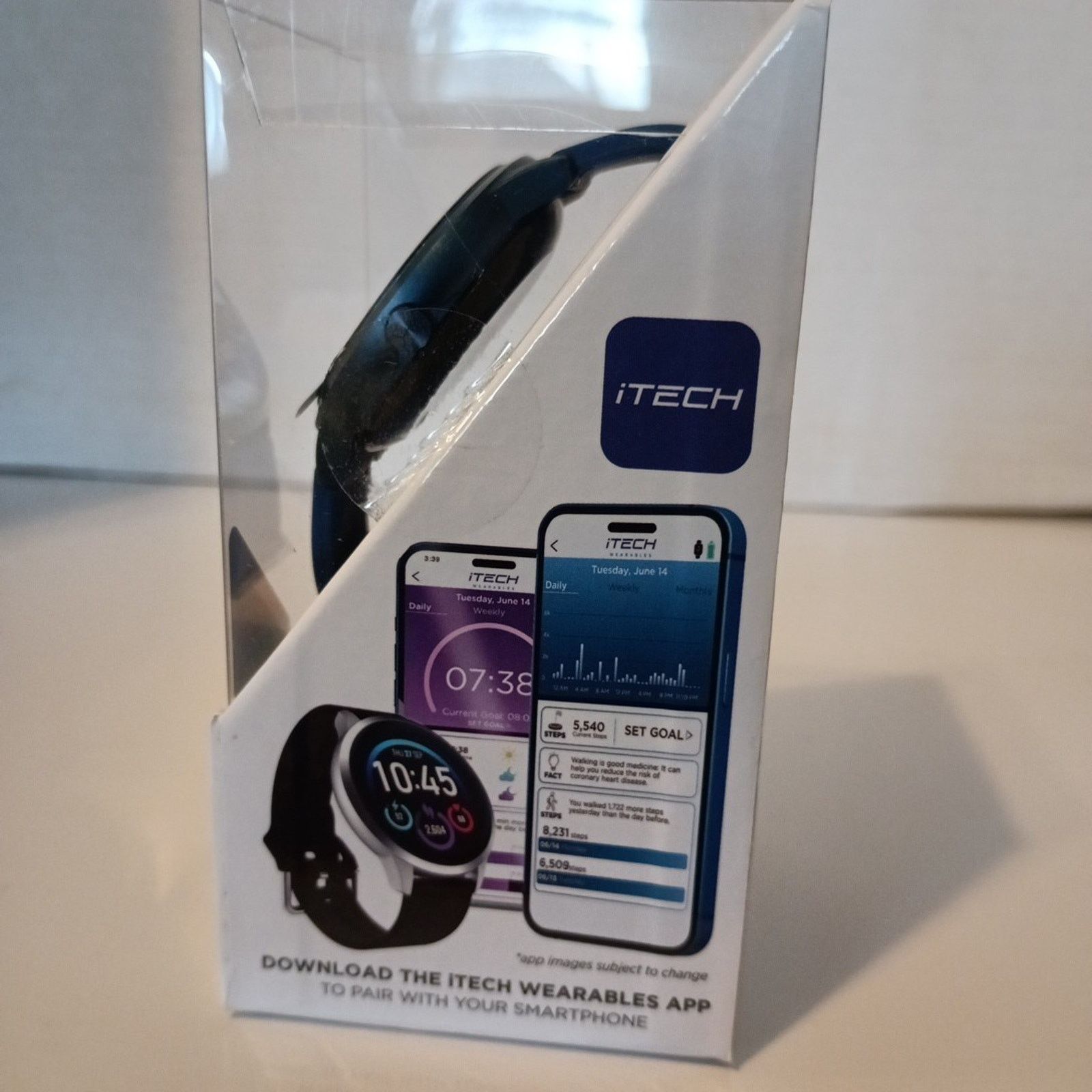 Other iTech Elite 3 Smart Watch Unisex Adult Blue Silicone Strap Size ONE SIZE - 4 Thumbnail