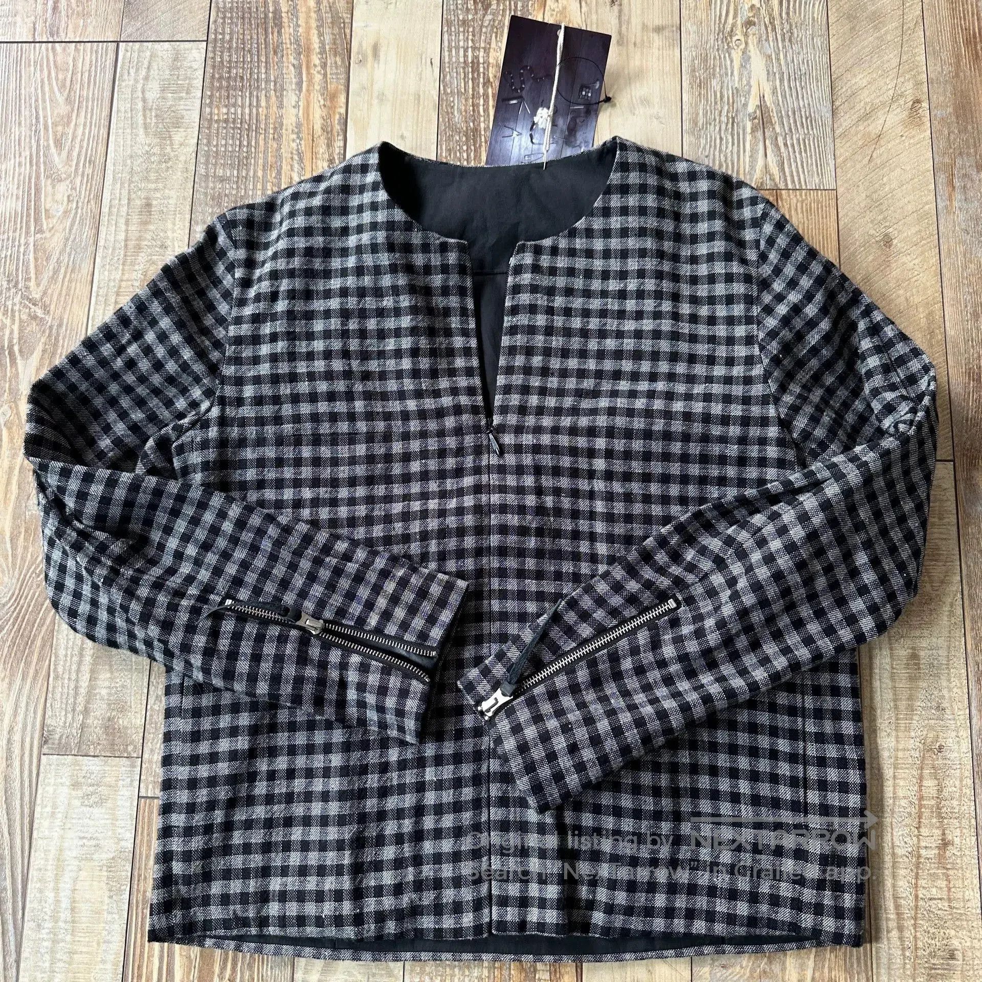 SUNSEA Sunsea Gray Plaid Zip Jacket. Size M / US 6-8 / IT 42-44 - 3 Thumbnail