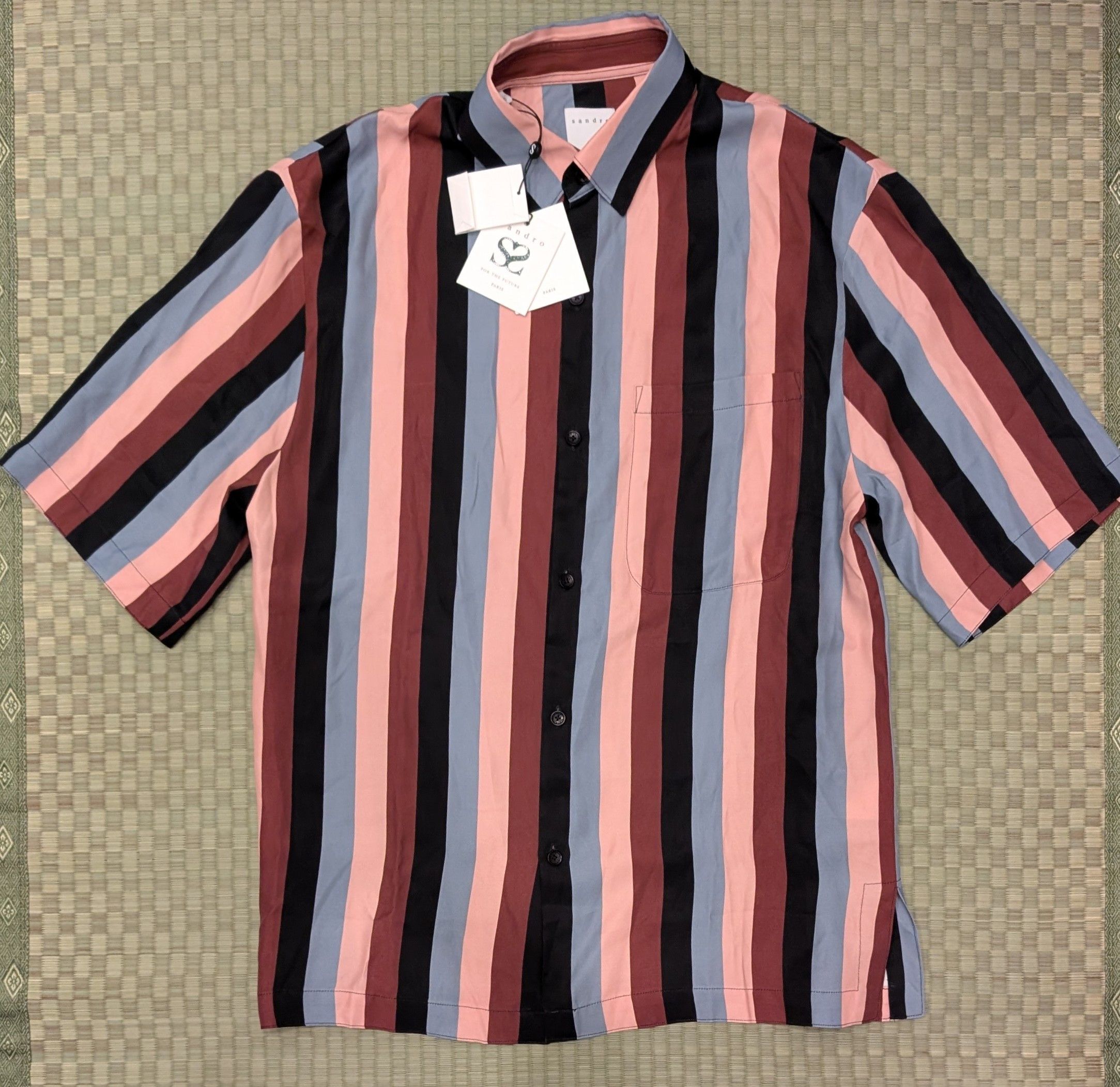 Sandro NWT SANDRO Carrie Striped Woven Shirt Striped Size US S / EU 44-46 / 1 - 1 Thumbnail