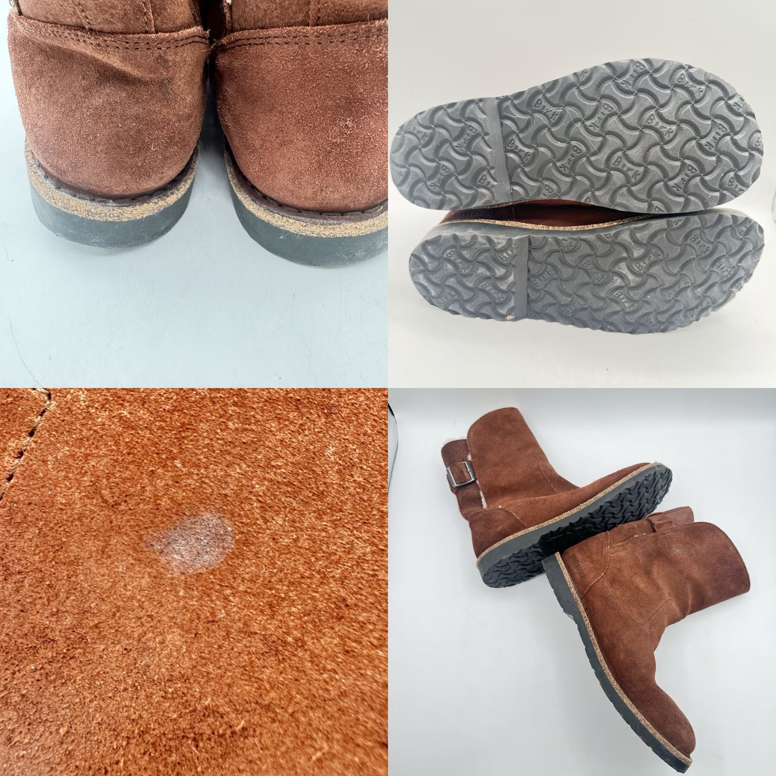 Birkenstock Birkenstock Uppsala Boot Women Leather Shearling Brown 10 Mid-Calf Flat Leather Lined Adjustable Strap Vintage N/A Size US 10 / IT 40 - 8 Thumbnail